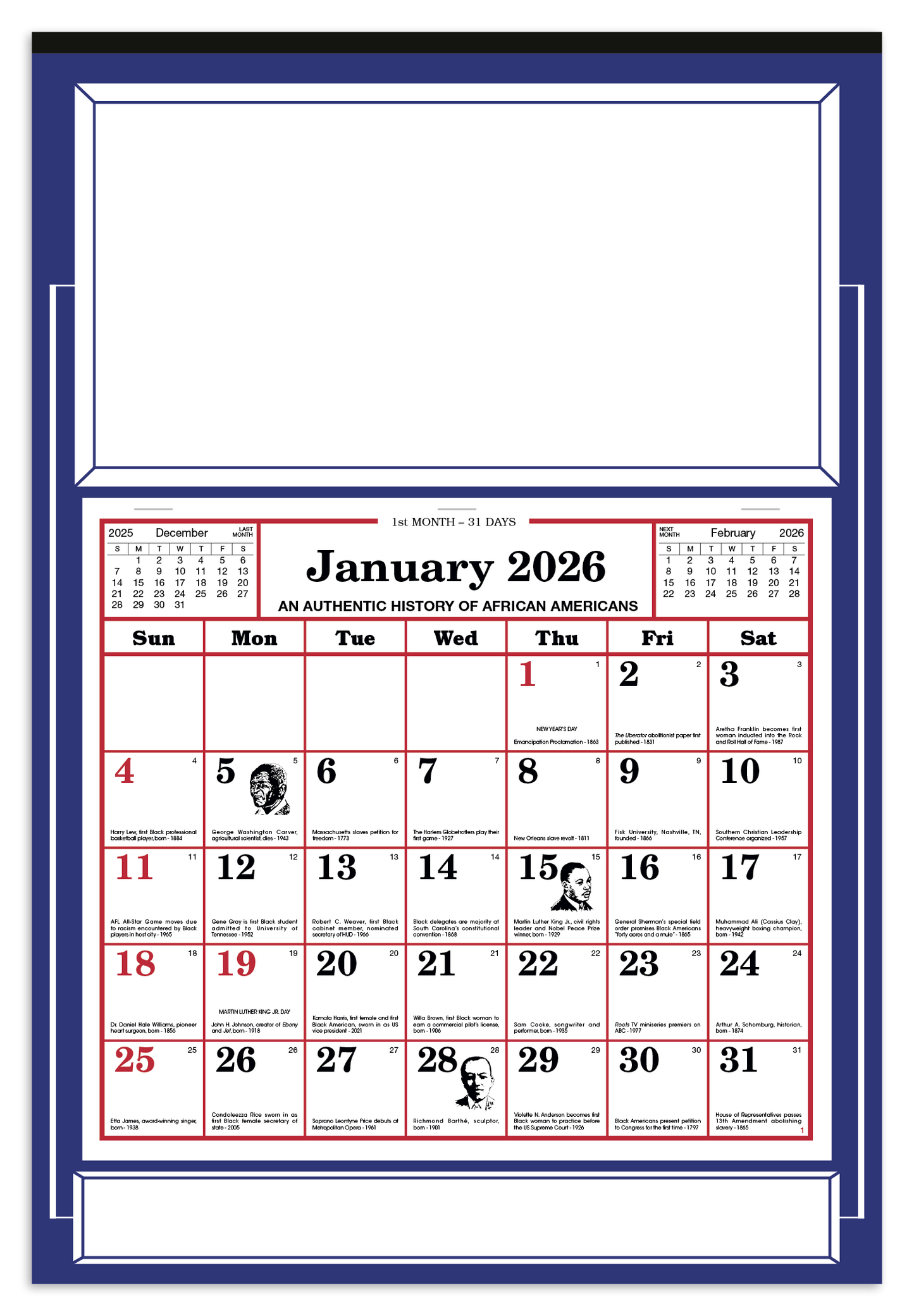 Skinner Kennedy Apron Calendar-522-E