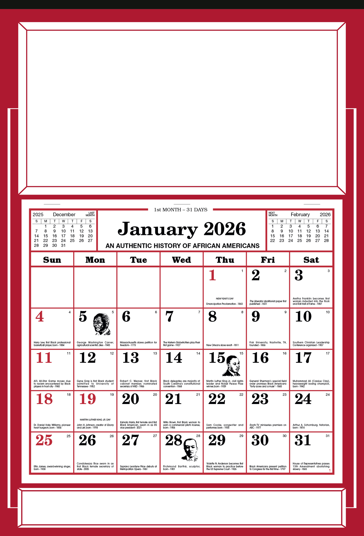 Skinner Kennedy Apron Calendar-522-E