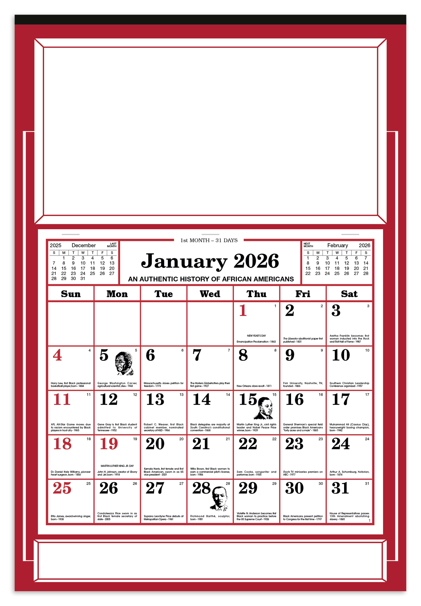 Skinner Kennedy Apron Calendar-522-E