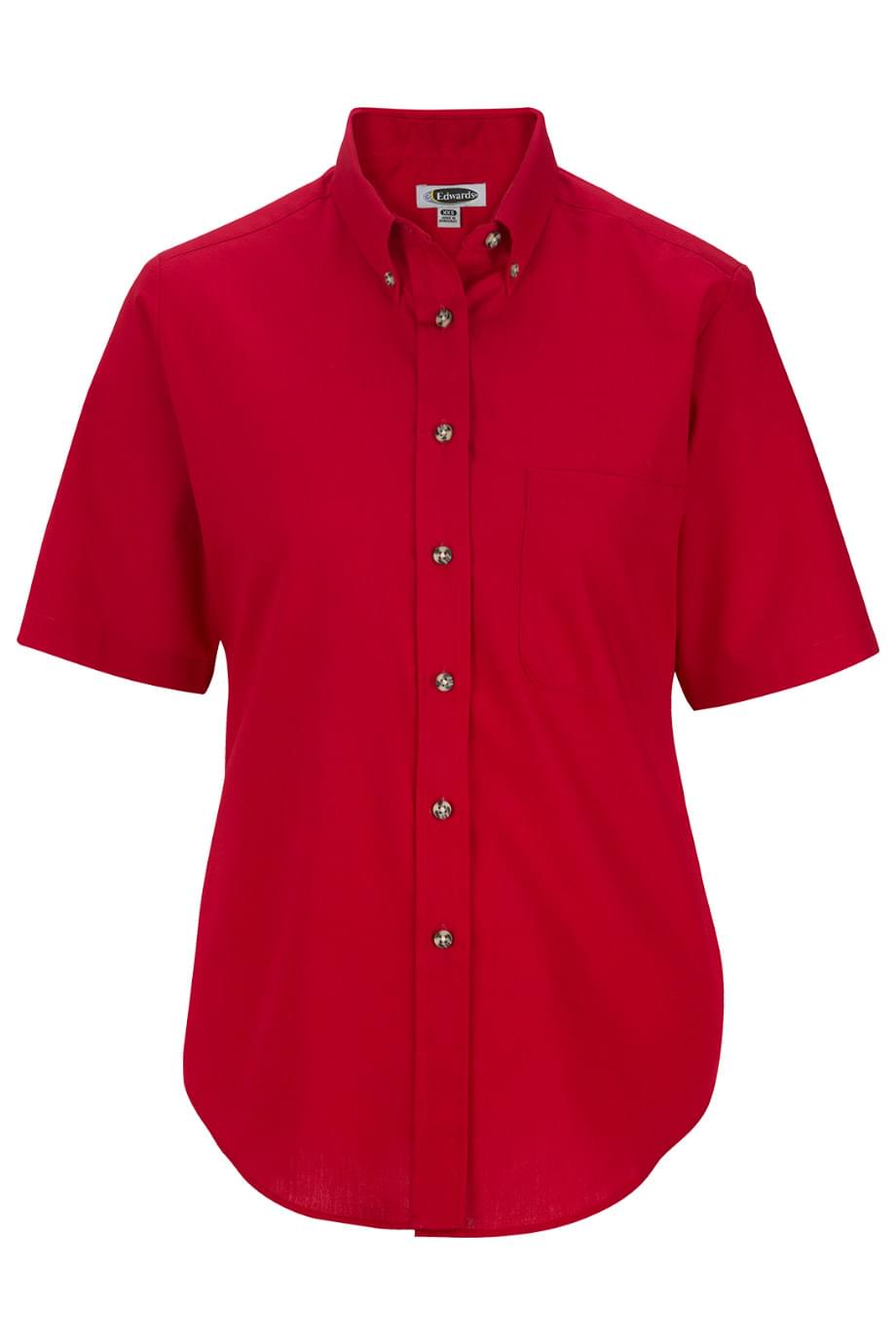 Easy Care Poplin Short Sleeve Ladies Shirt - 5230