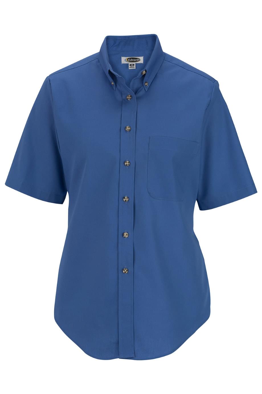 Easy Care Poplin Short Sleeve Ladies Shirt - 5230