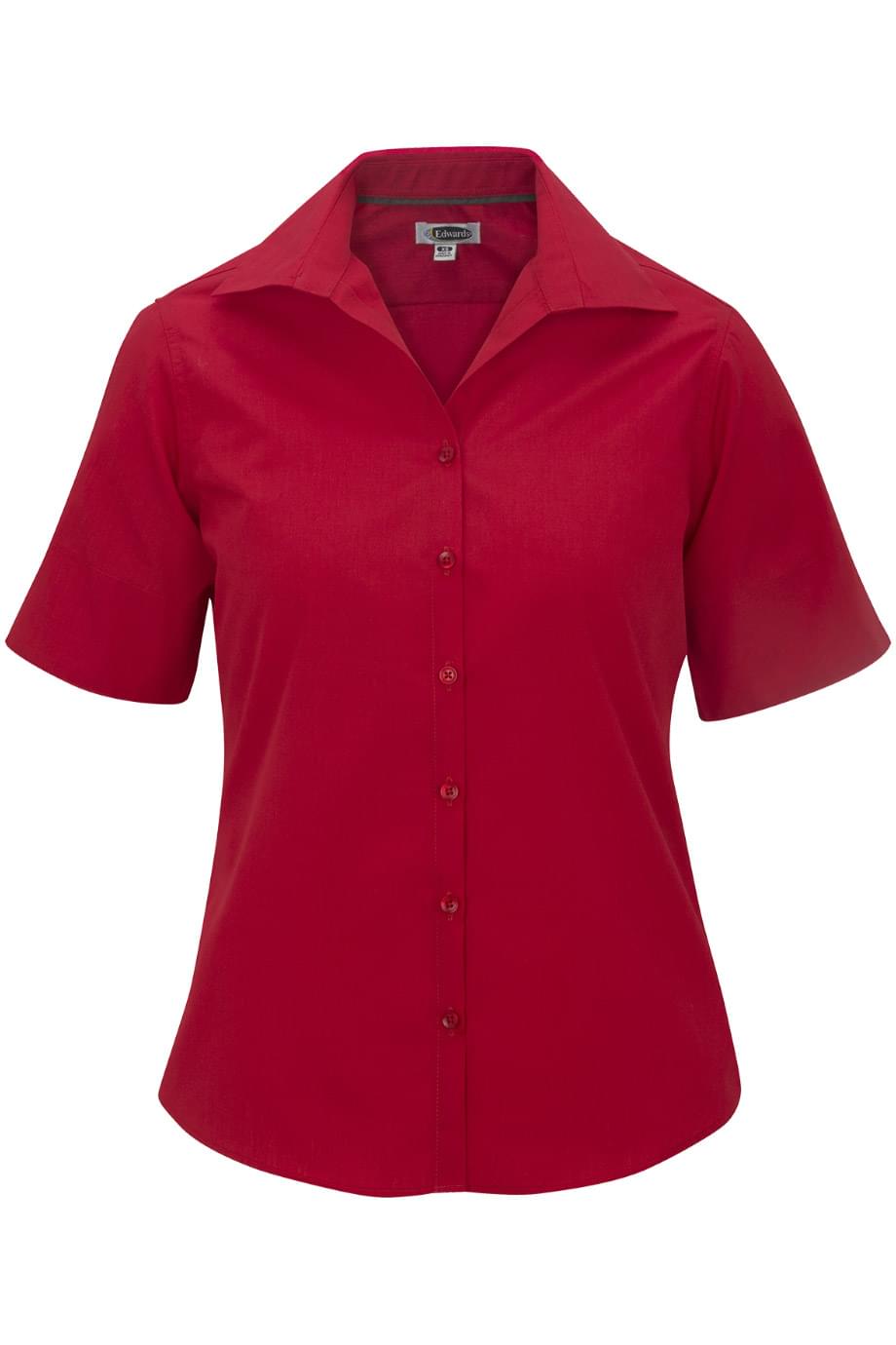 Lightweight Poplin Short Sleeve Ladies Shirt - 5245