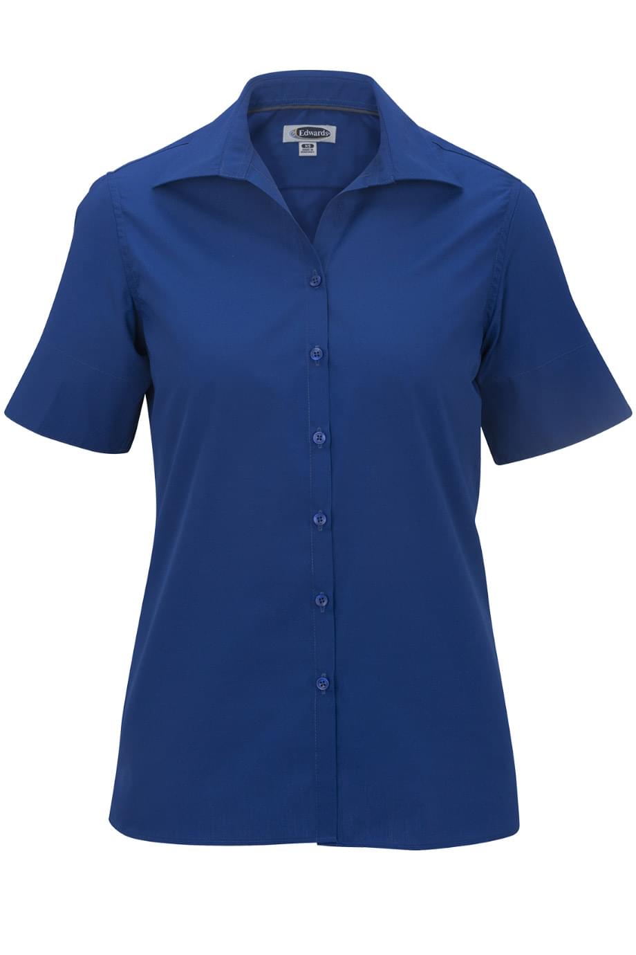 Lightweight Poplin Short Sleeve Ladies Shirt - 5245