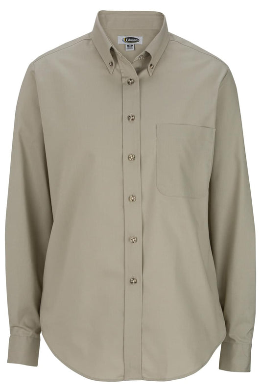 Easy Care Poplin Long-Sleeve Ladies Shirt