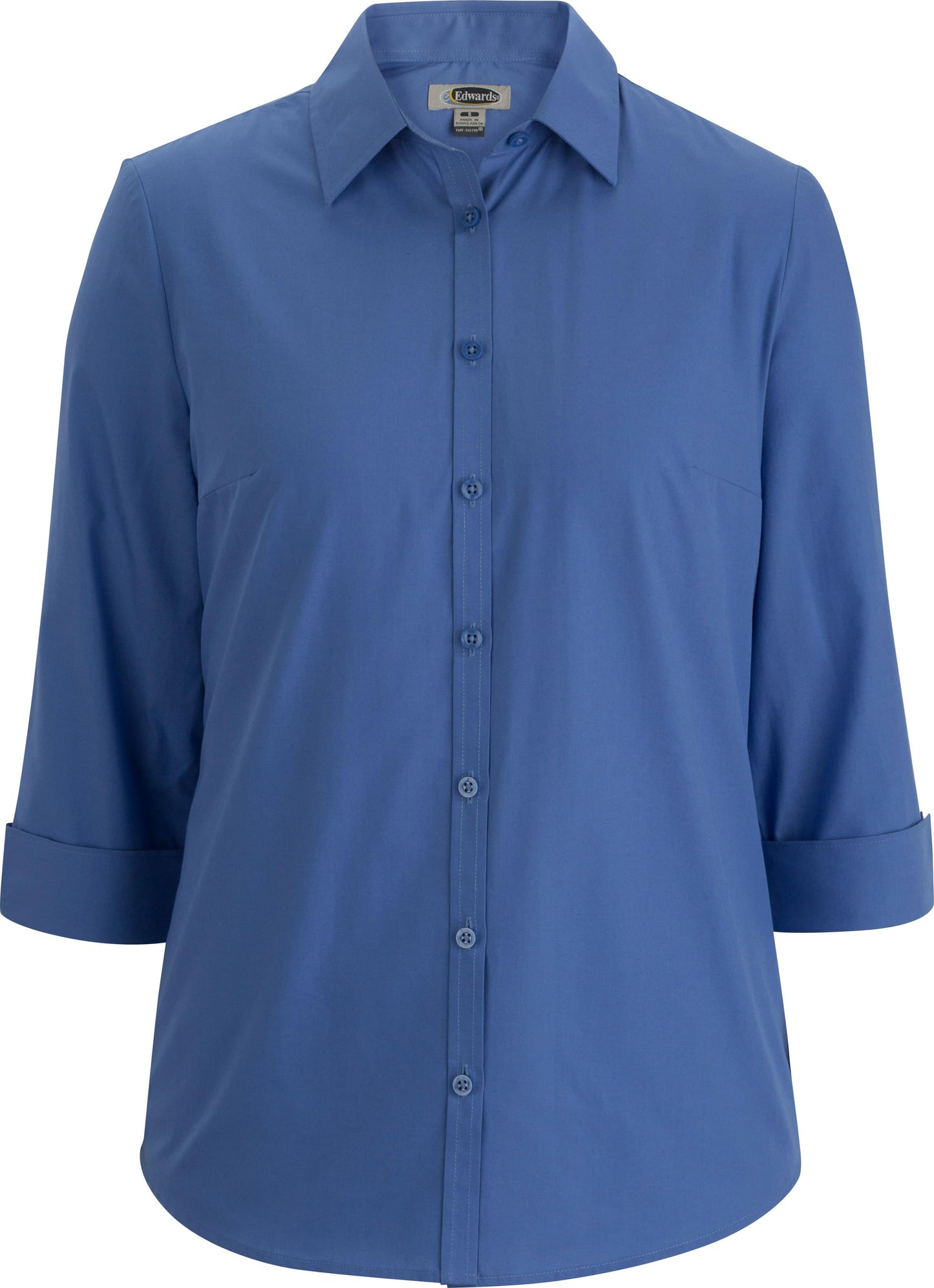 Essential Broadcloth Three Quarter Sleeve Ladies Shirt - 5355