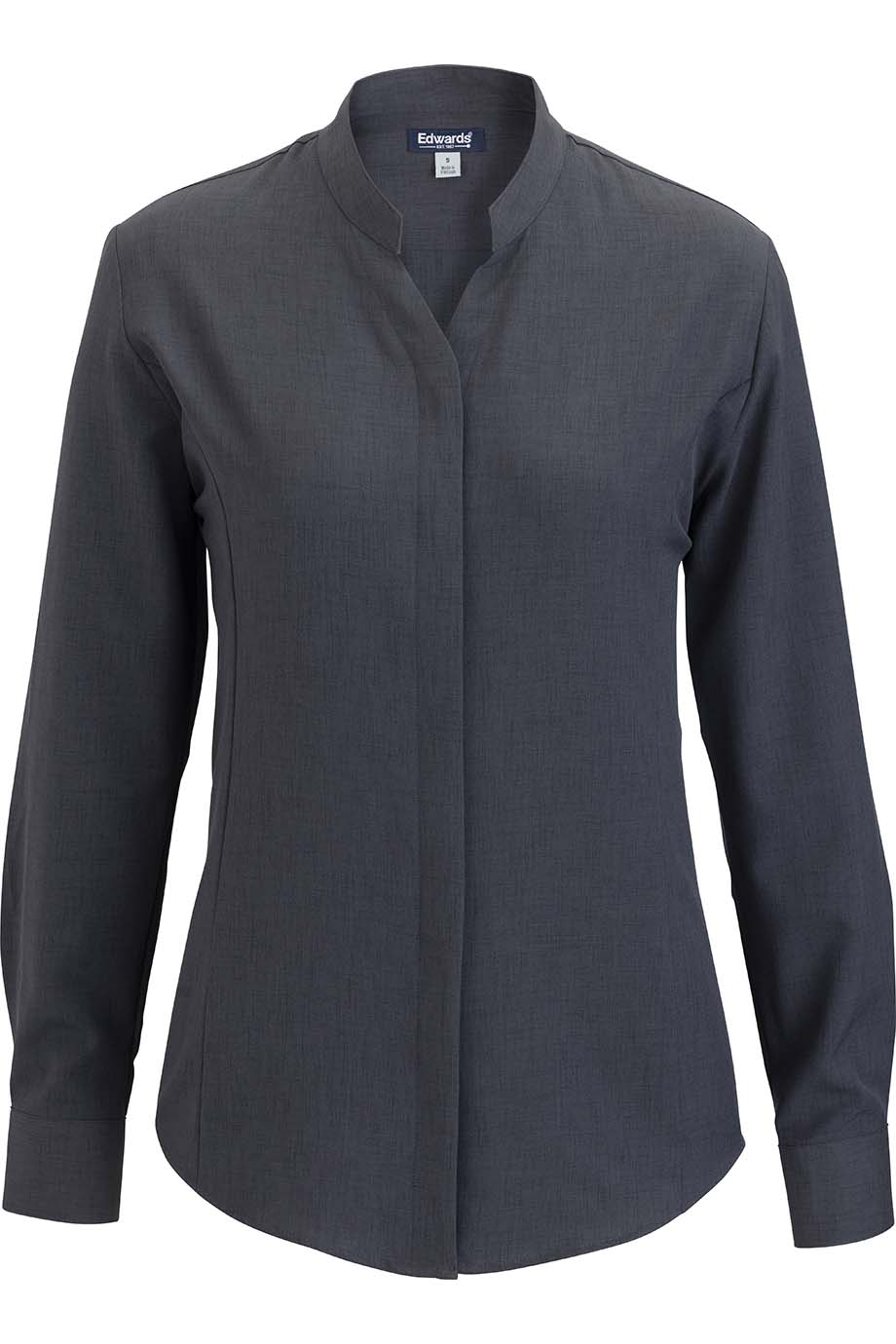 Flexbatiste Stand Up Collar Long Sleeve Ladies Shirt - 5399