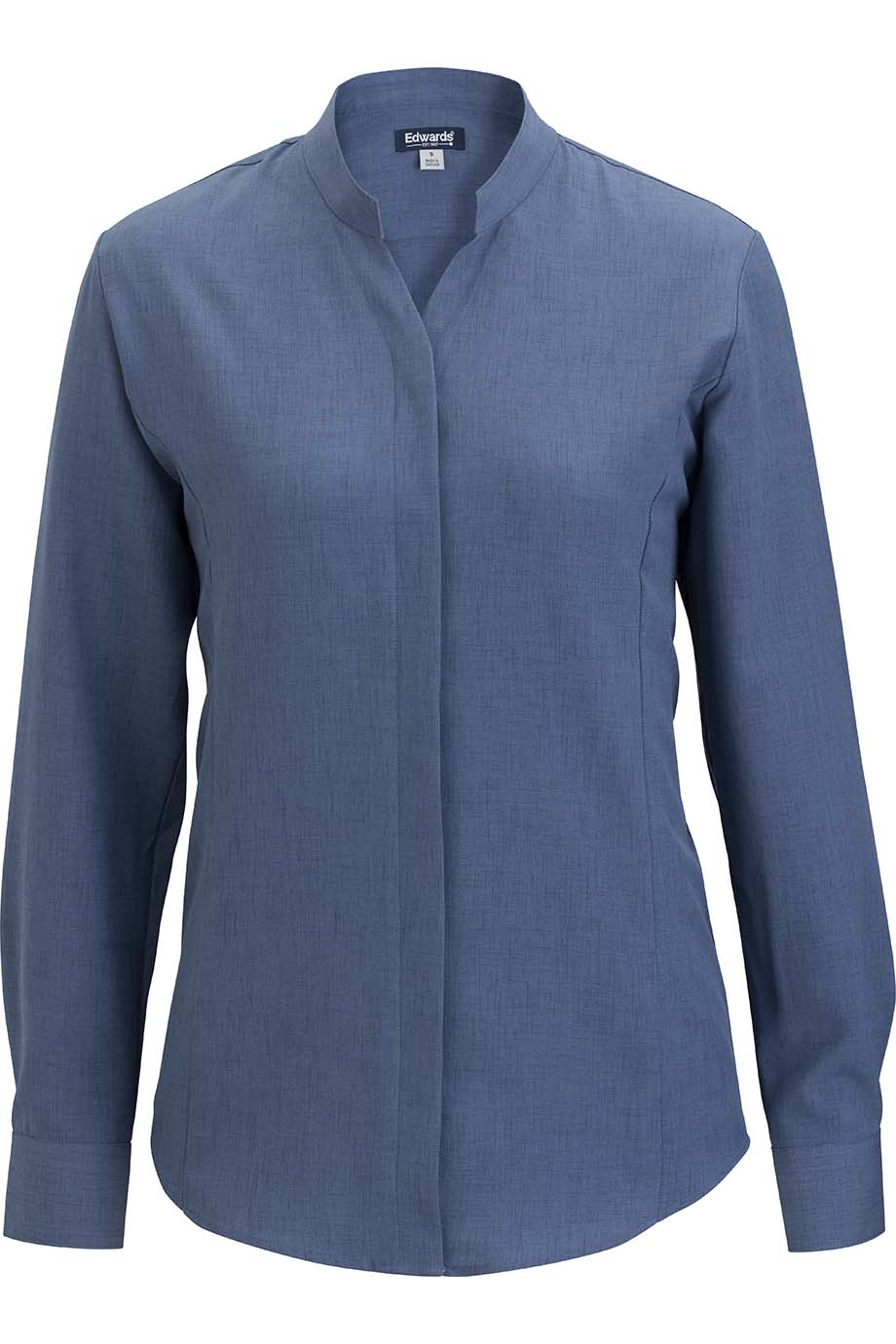 Flexbatiste Stand Up Collar Long Sleeve Ladies Shirt - 5399
