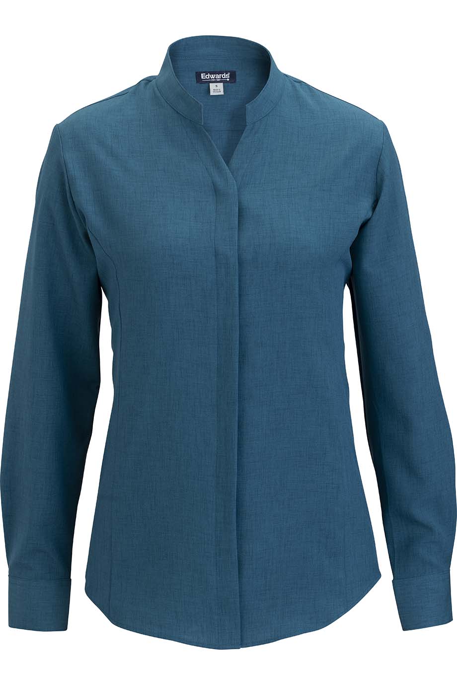 Flexbatiste Stand Up Collar Long Sleeve Ladies Shirt - 5399