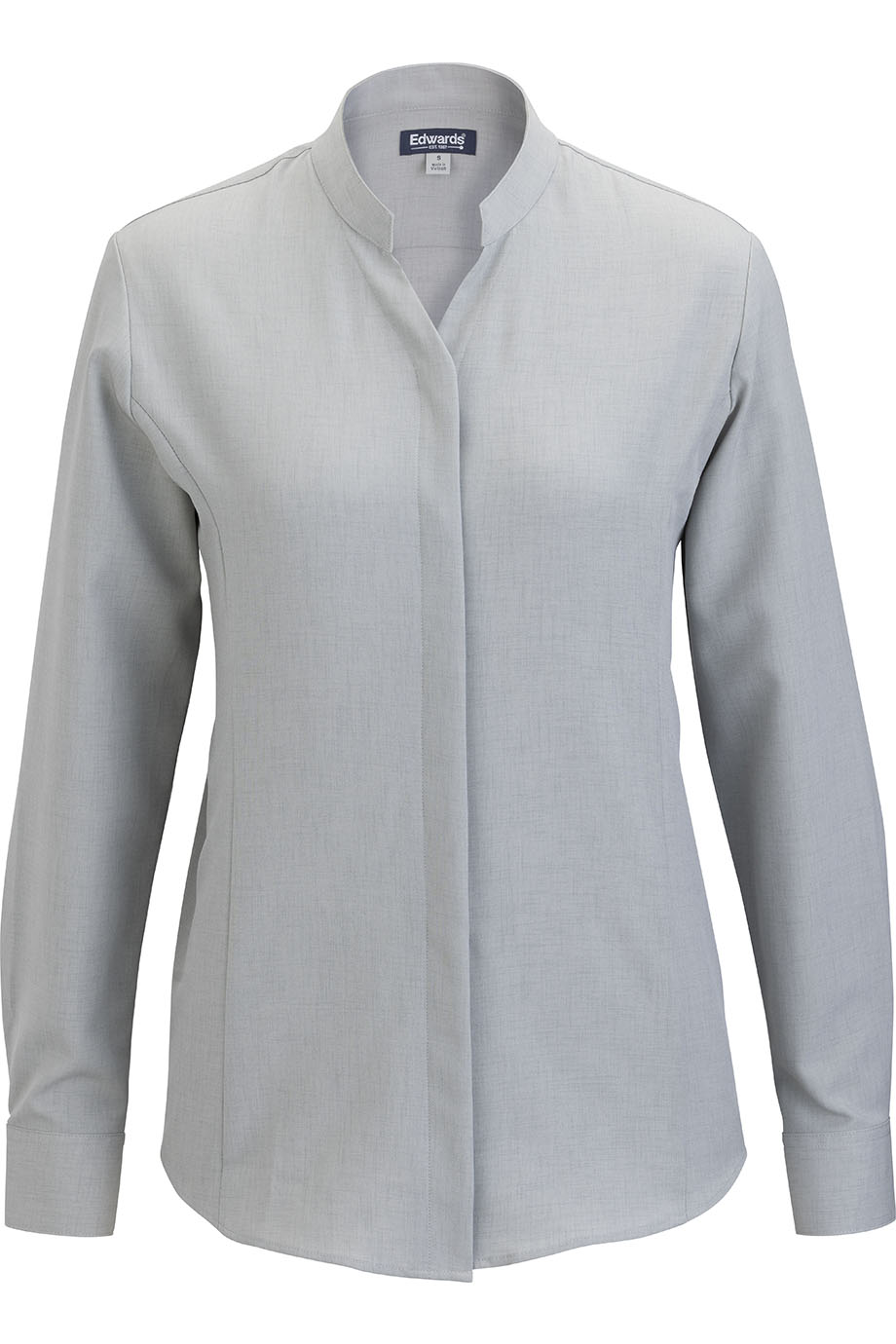 Flexbatiste Stand Up Collar Long Sleeve Ladies Shirt - 5399