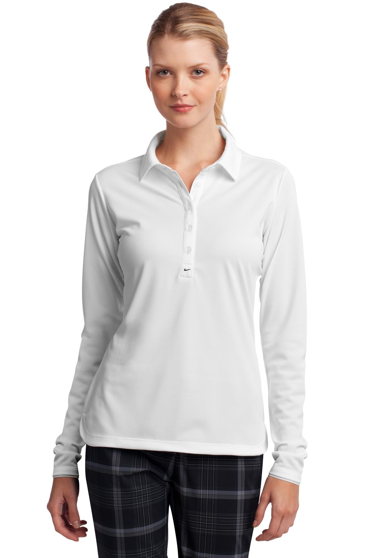 Nike Women's Long Sleeve Dri-FIT Stretch Tech Polo. 545