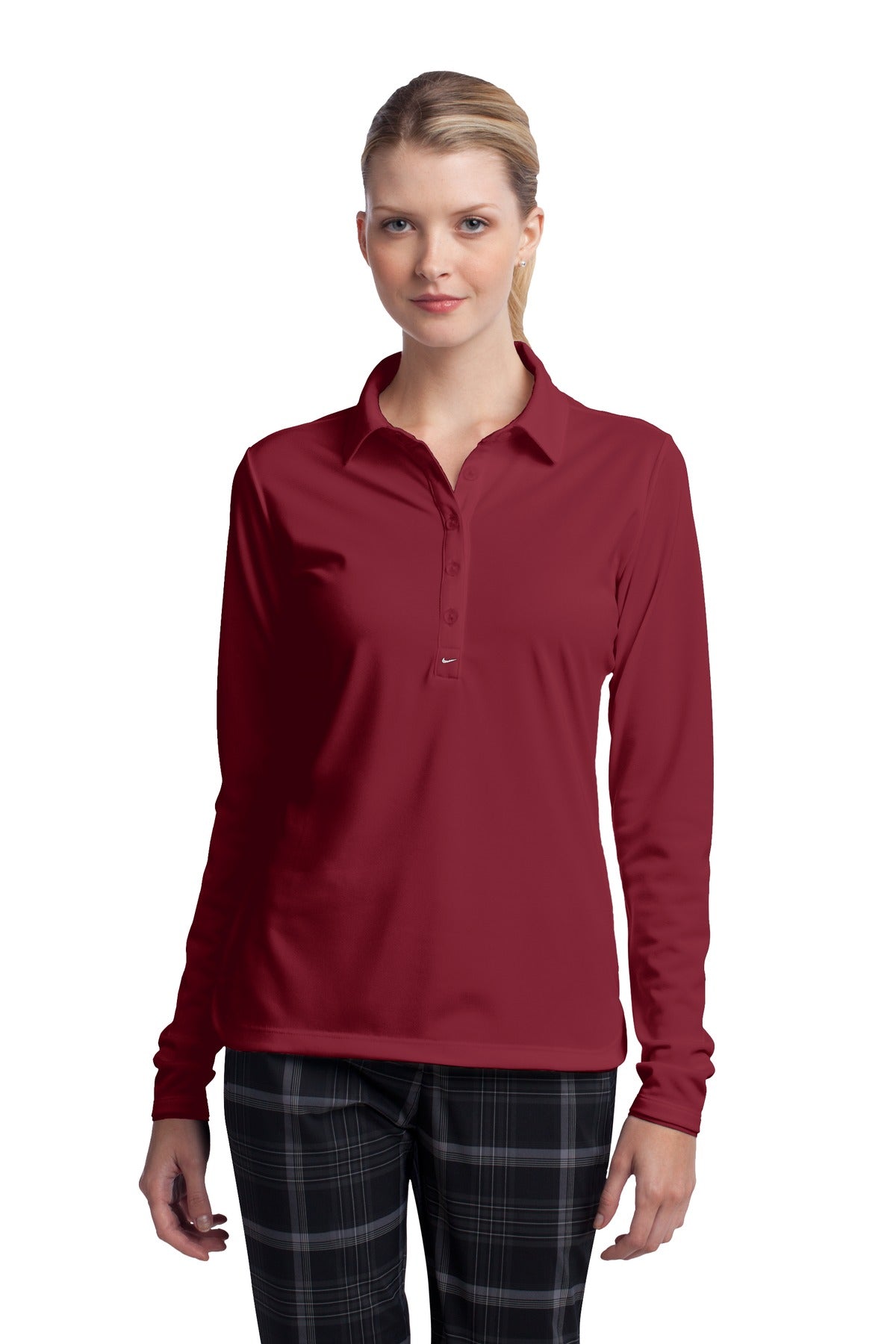 Nike Women's Long Sleeve Dri-FIT Stretch Tech Polo. 545