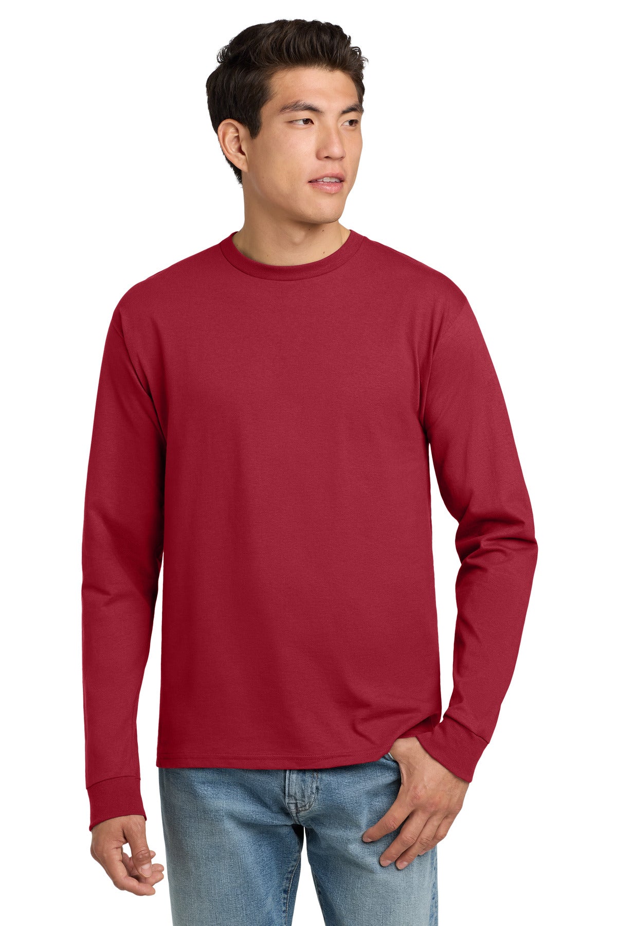Hanes? - Authentic 100% Cotton Long Sleeve T-Shirt. 55