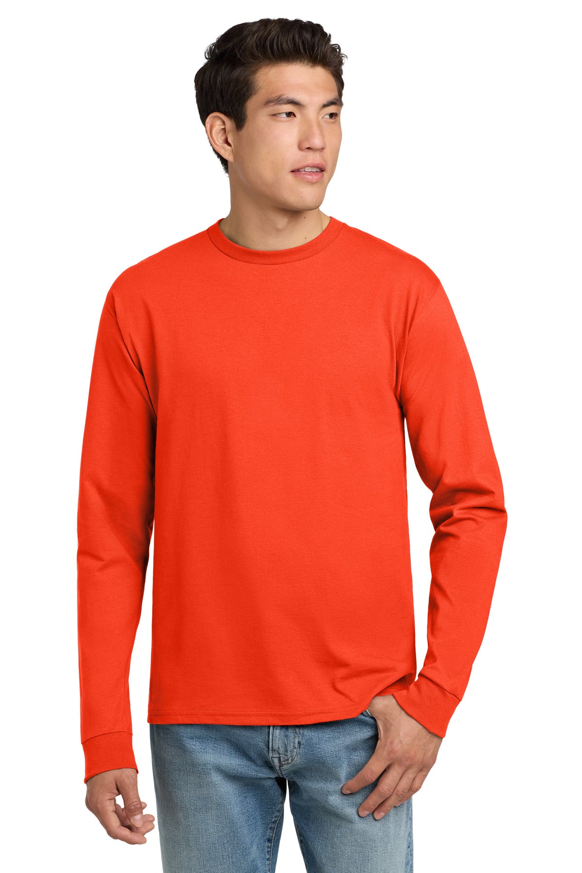 Hanes? - Authentic 100% Cotton Long Sleeve T-Shirt. 55
