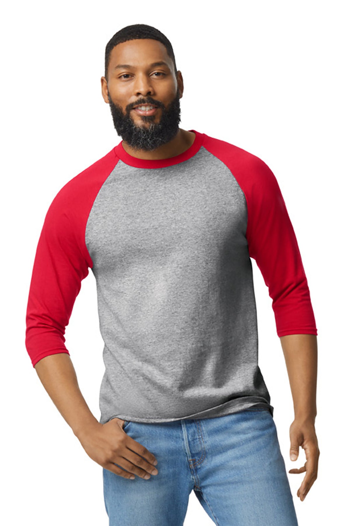 Gildan? Heavy Cotton™ 3/4-Sleeve Raglan T-Shirt.