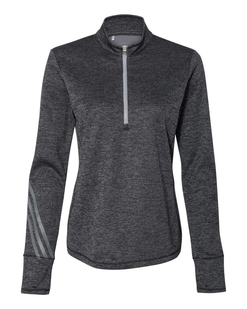 Adidas Women's Brushed Terry Heathered Quarter-Zip Pullover - A285