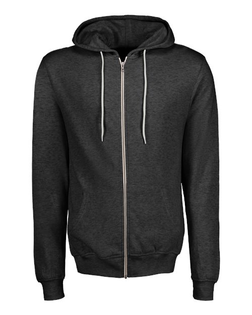 Unisex Retro Heather Full-Zip Hooded Sweatshirt