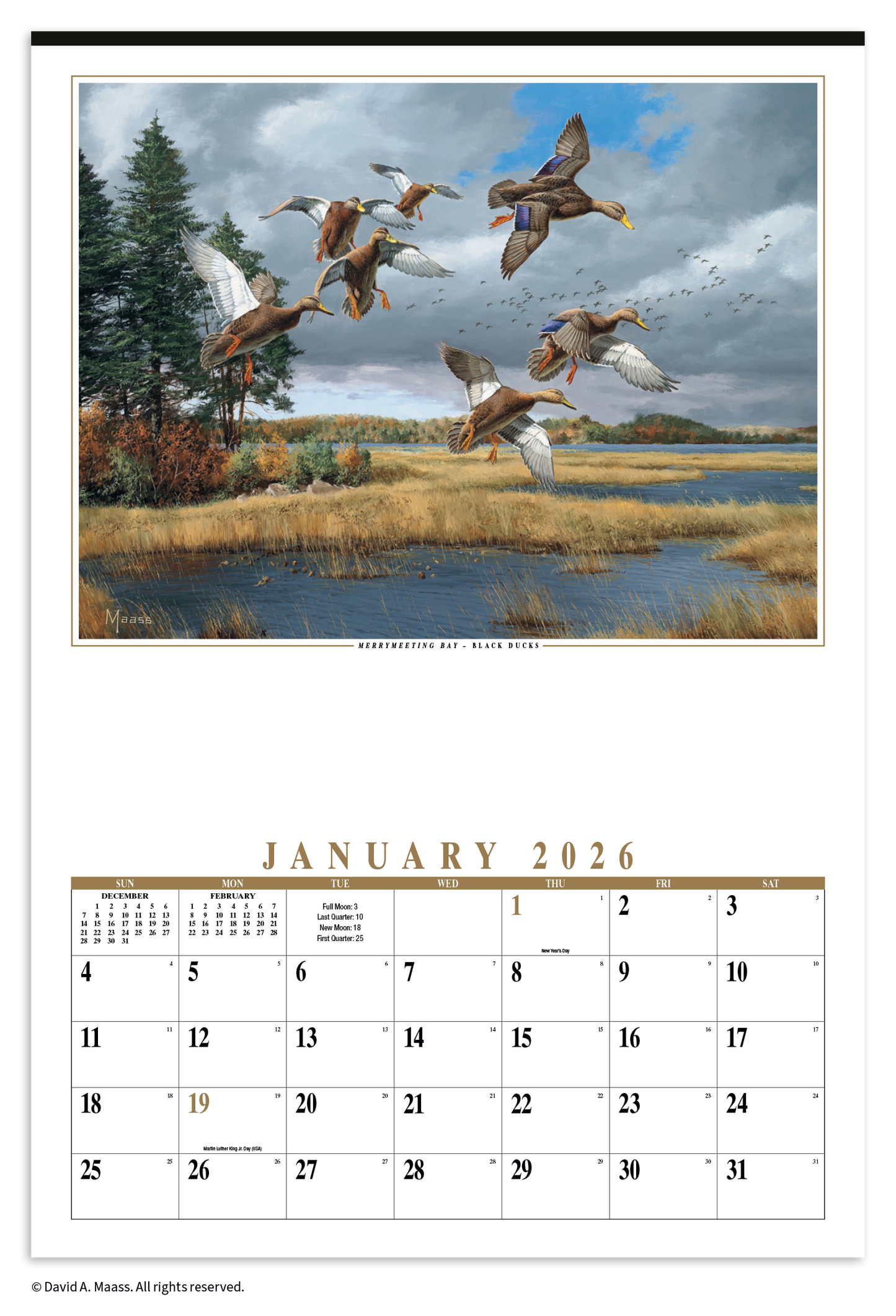 HotLine Products Maass Wildfowl Executive Calendar-614