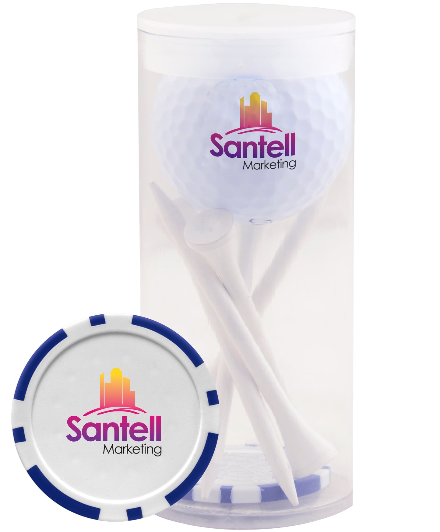 1Ball 5Tee Par Pack wPoker Chip Ball Marker-62576