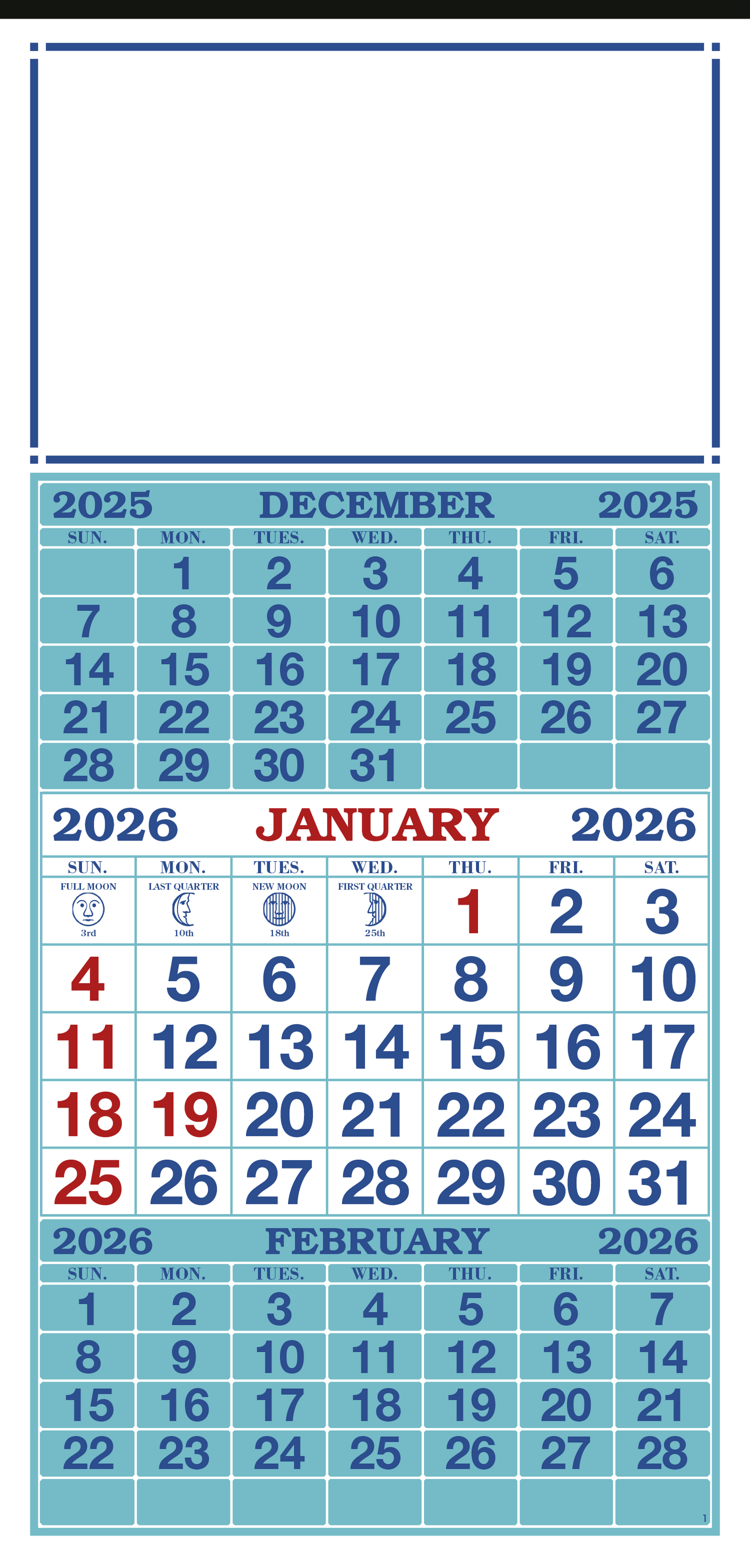 Skinner Kennedy 3Month Display 12Sheet Calendar-63-E