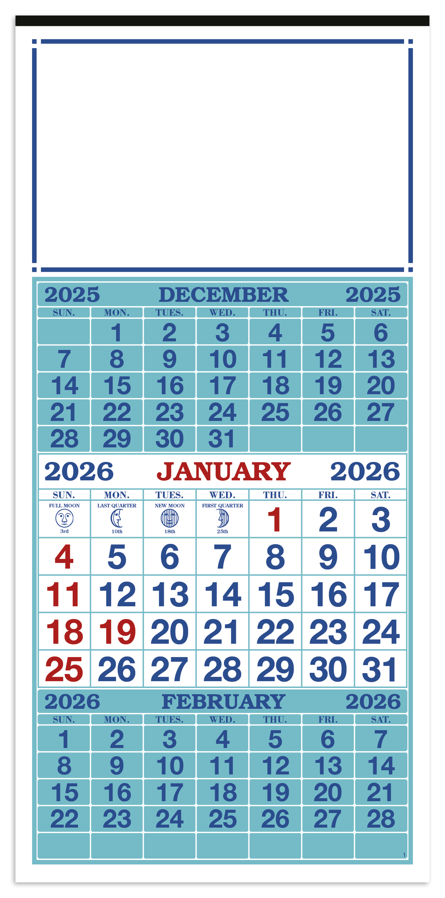 Skinner Kennedy 3Month Display 12Sheet Calendar-63-E