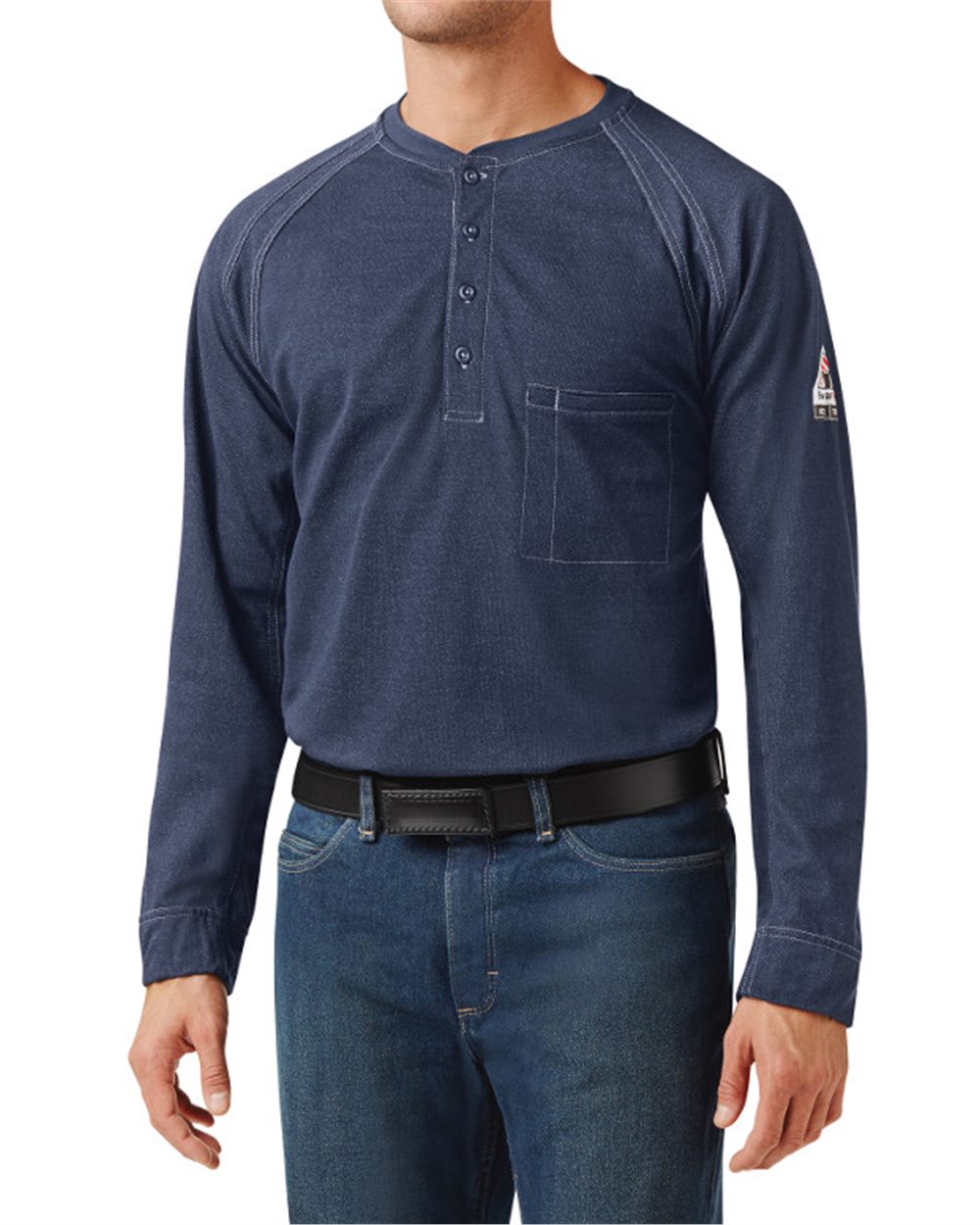 Bulwark Long Sleeve Henley - Tall Sizes - QT20T