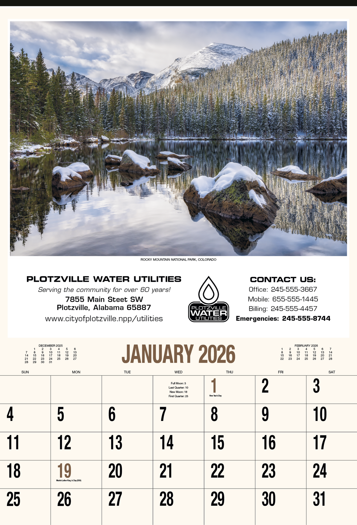 HotLine Products Scenic America ExecutiveWhite Ad Calendar-636
