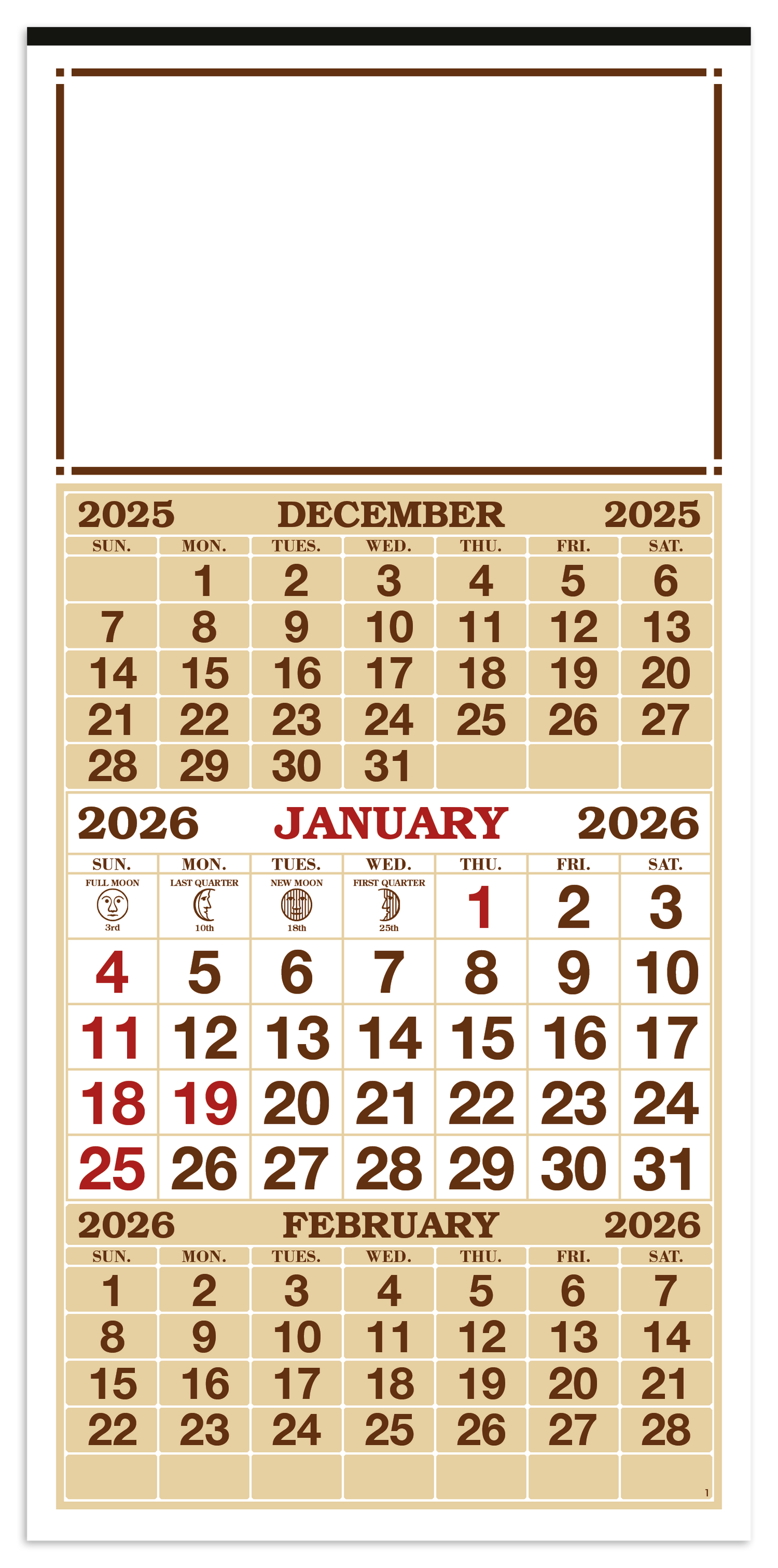 Skinner Kennedy 3Month Display 12Sheet Calendar-64-E