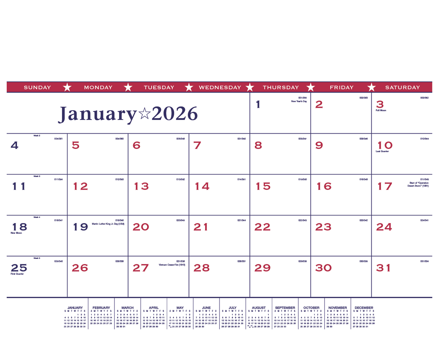 Triumph Calendars Patriotic Desk Pad-6502
