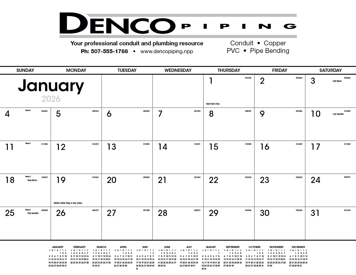 Triumph Calendars Black White Desk Pad-6505
