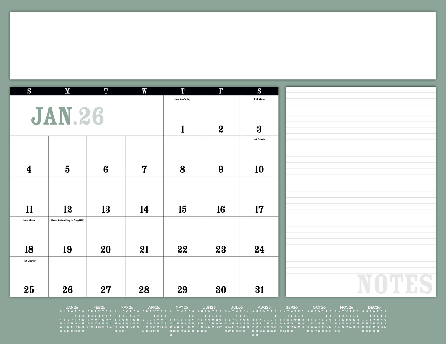 Triumph Calendars Notes Desk Pad-6515