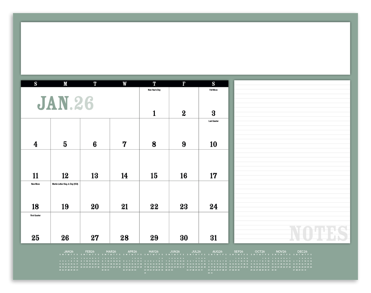 Triumph Calendars Notes Desk Pad-6515