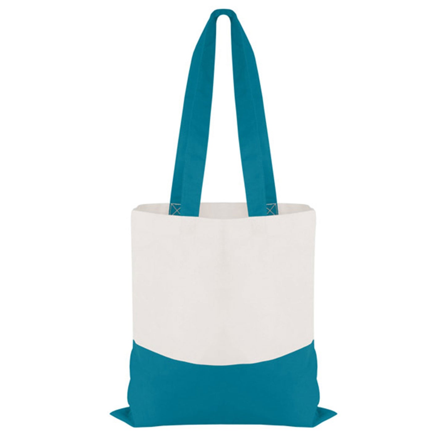 Good Value Cotton Colored Accent Flat Tote-VBAG050