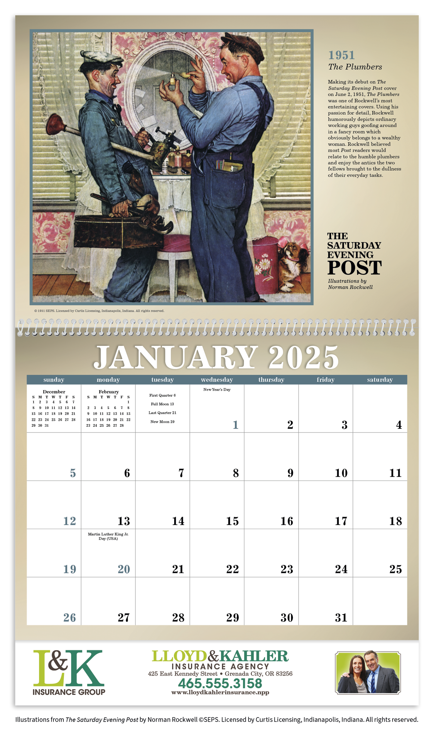 Triumph Calendars The Saturday Evening Post Illustrations by Norman Rockwell Calendar-1101