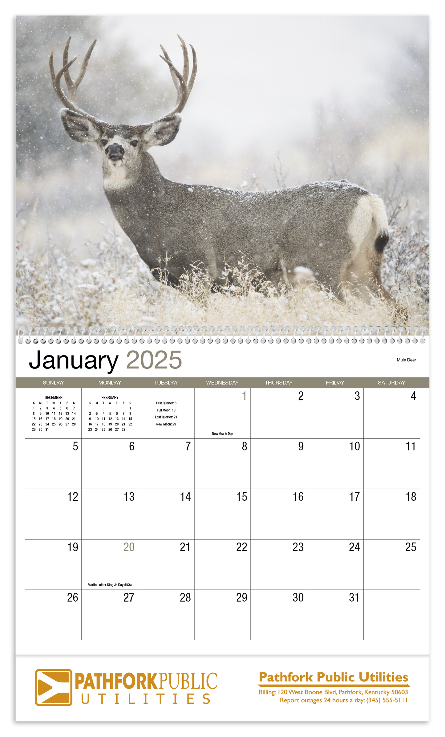 HotLine Products Wildlife Appointment Calendar Spiral-403