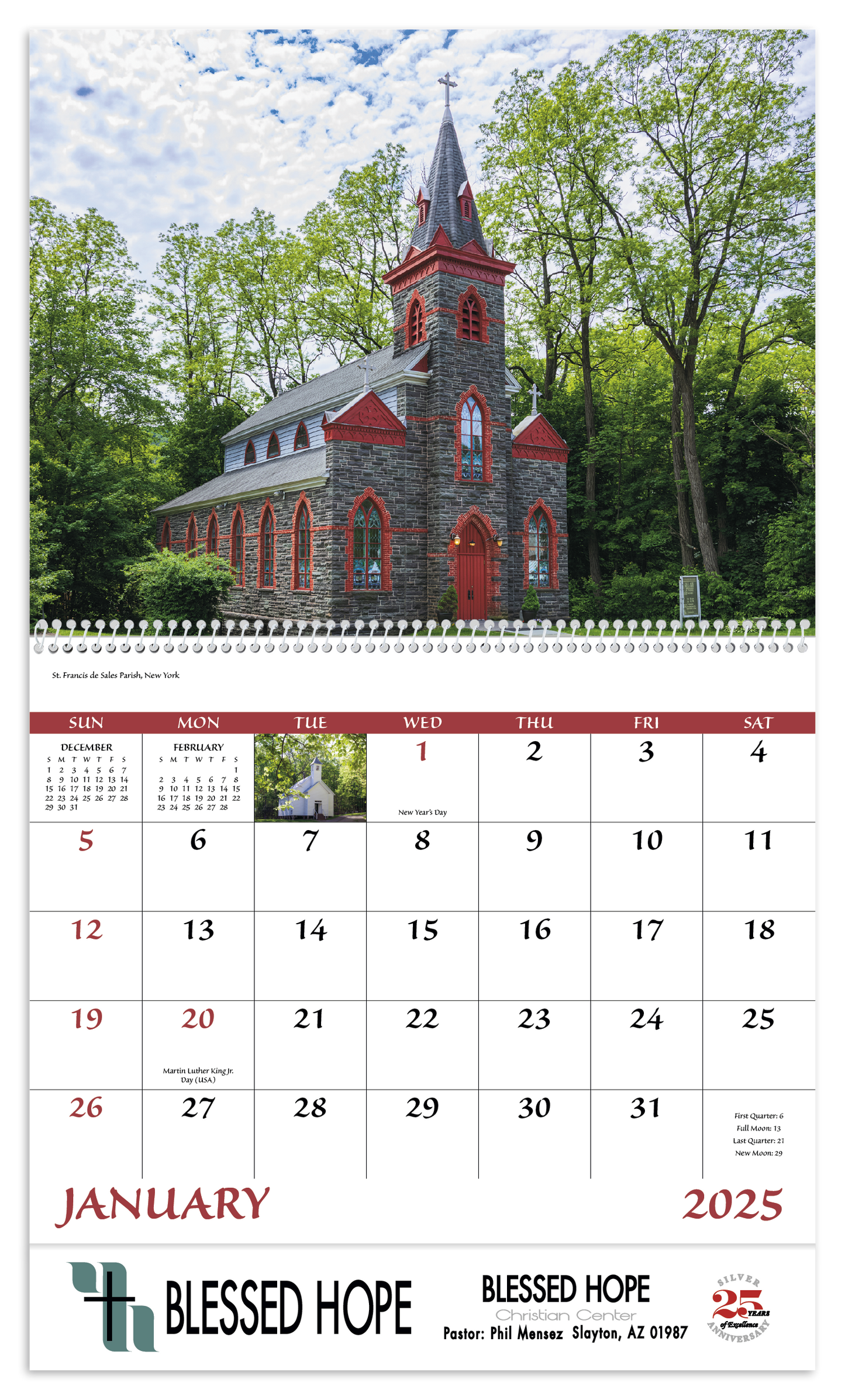 Good Value Scenic Churches Spiral Calendar-7045