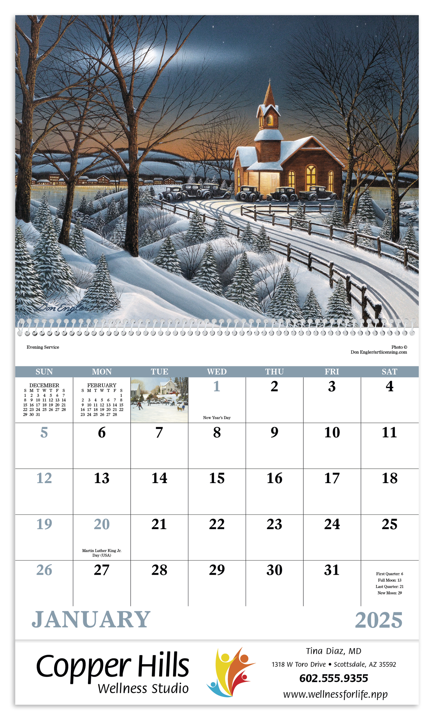 Good Value Scenic Memories Spiral Calendar-7046