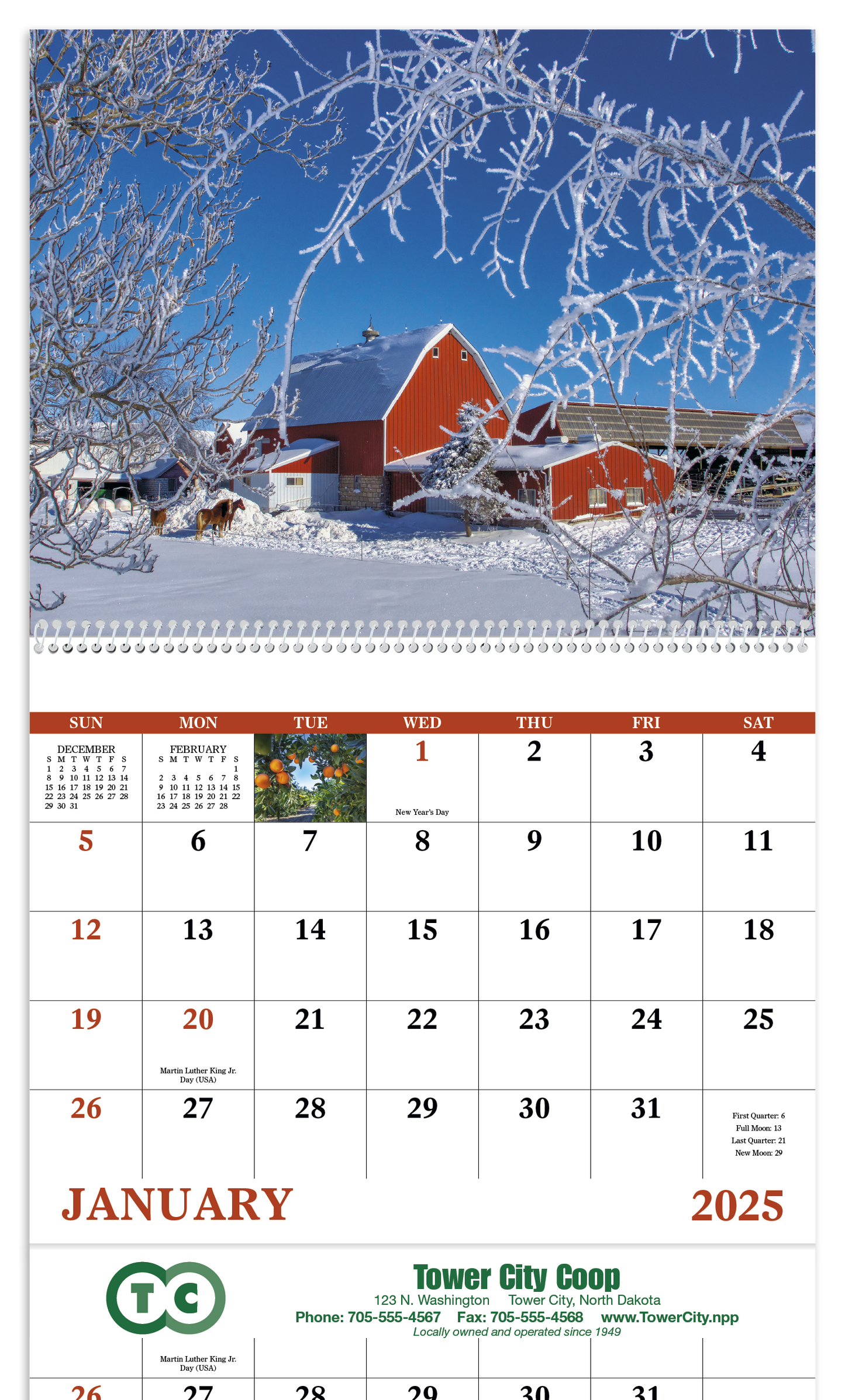 Good Value Agriculture Spiral Calendar-7047