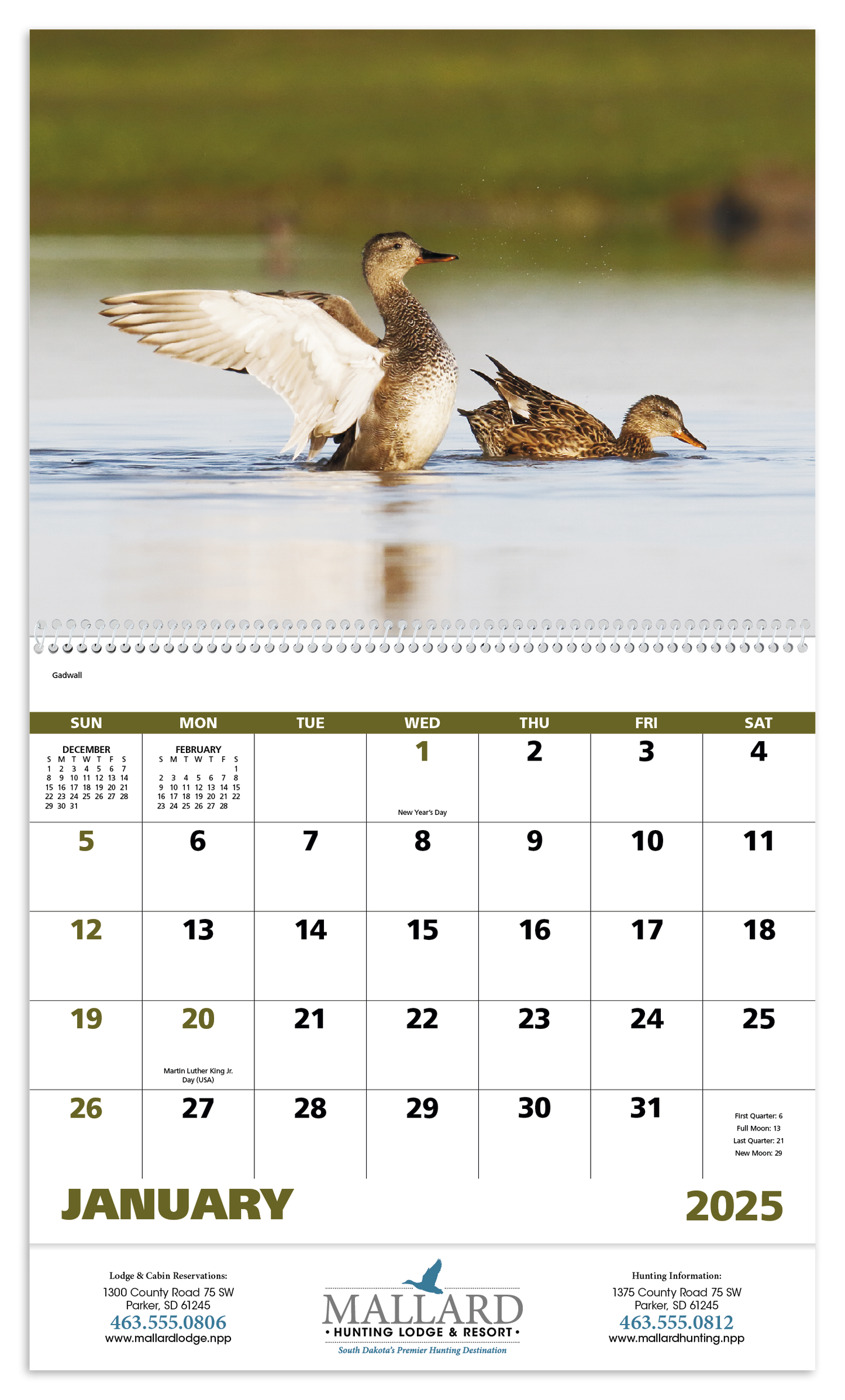 Good Value Waterfowl Spiral Calendar-7048