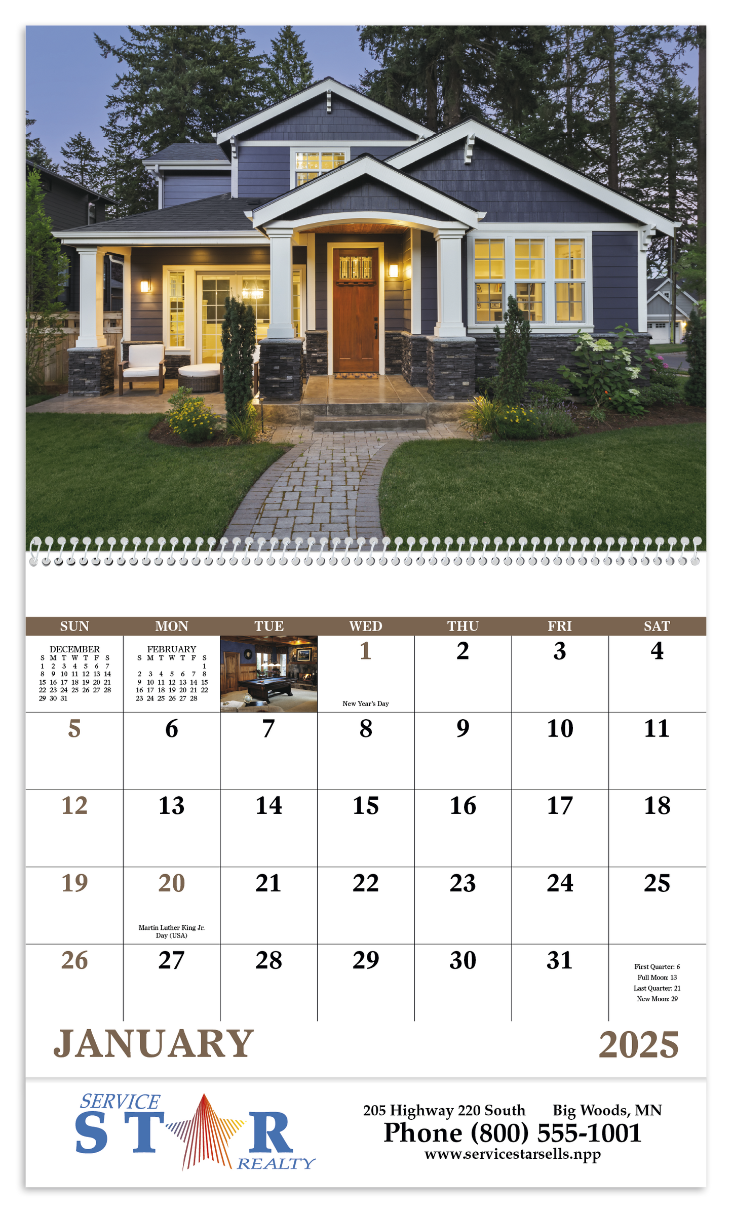 Good Value Welcome Home Spiral Calendar-7049