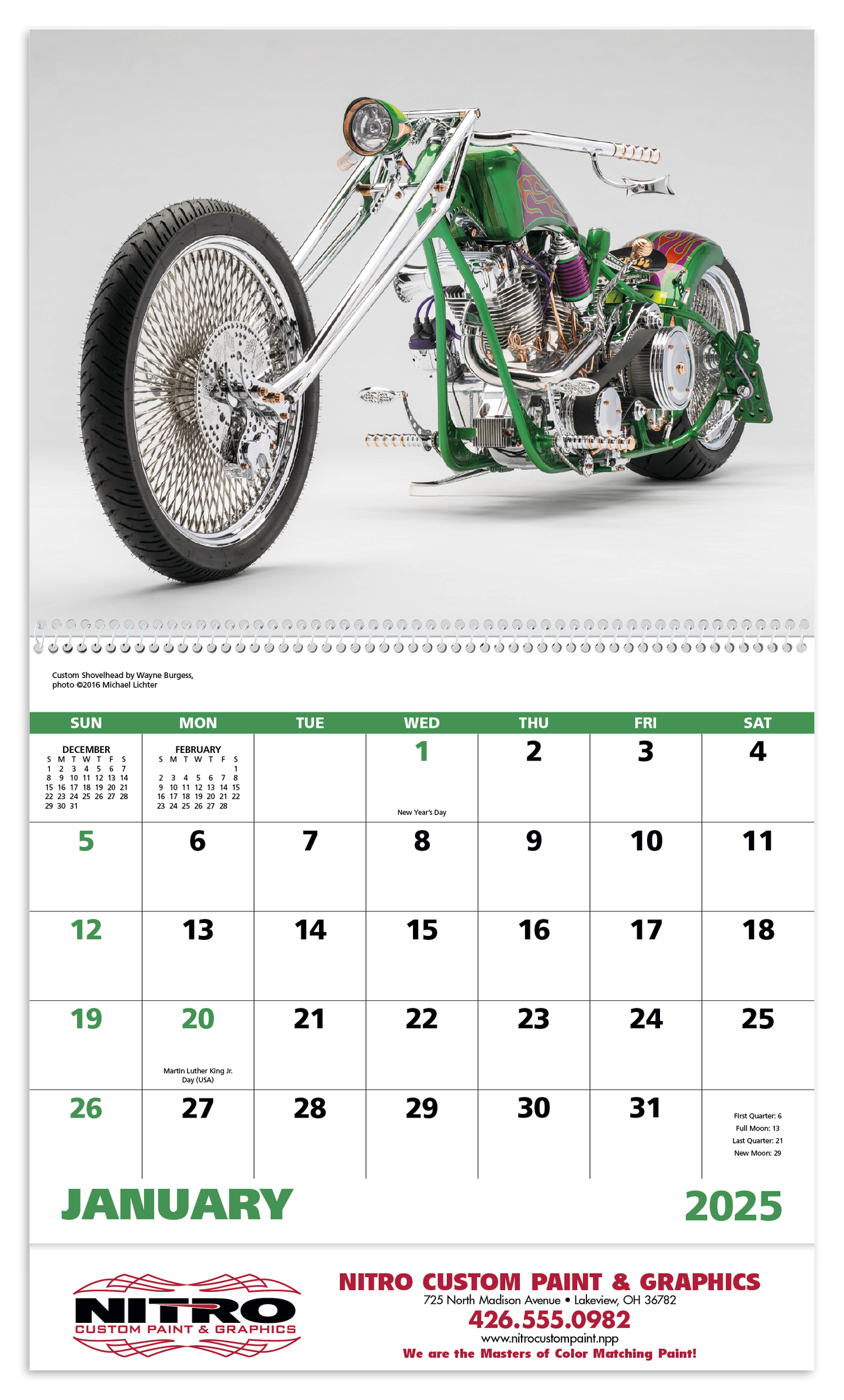 Good Value Motorcycles Spiral Calendar-7056