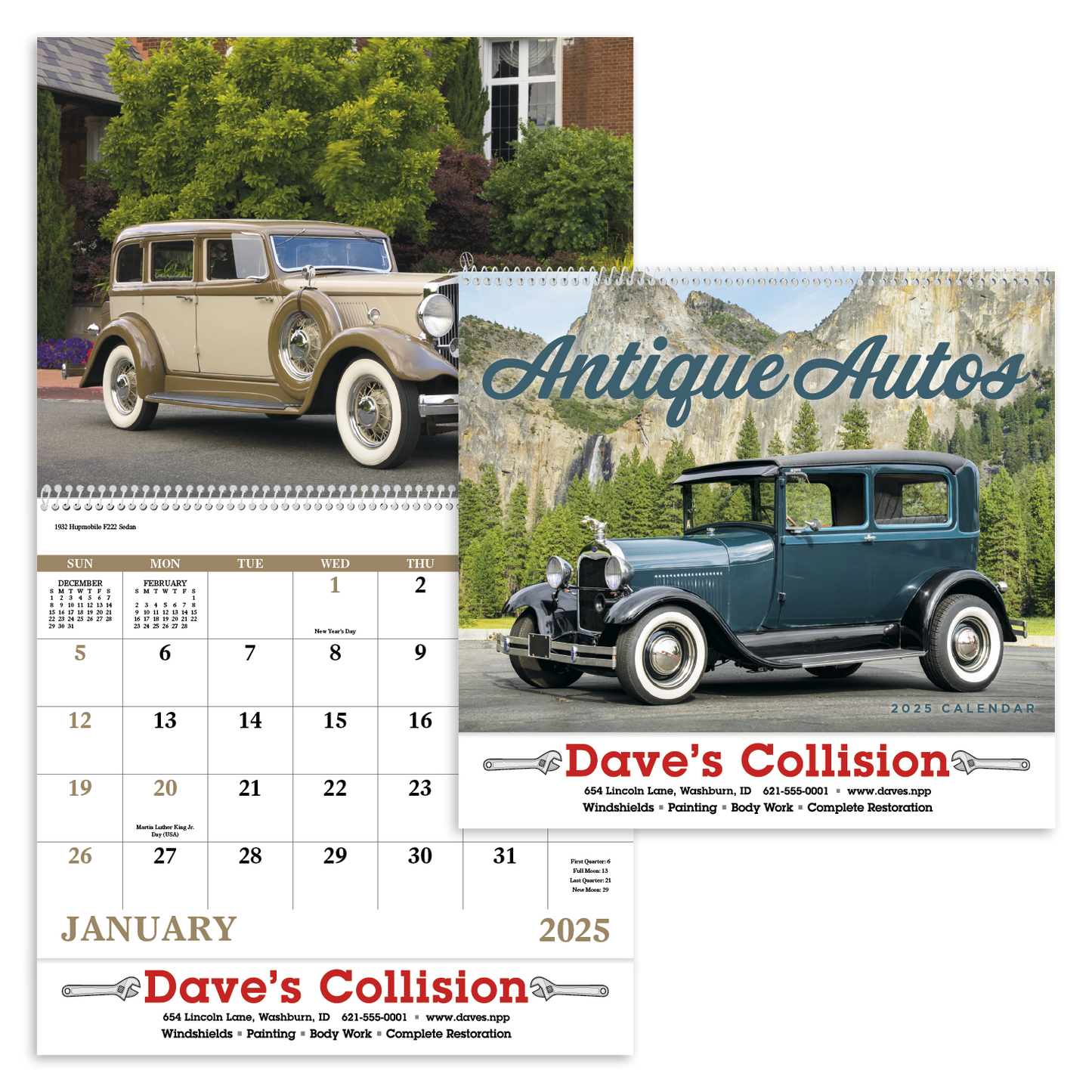 Good Value Antique Autos Spiral Calendar-7057