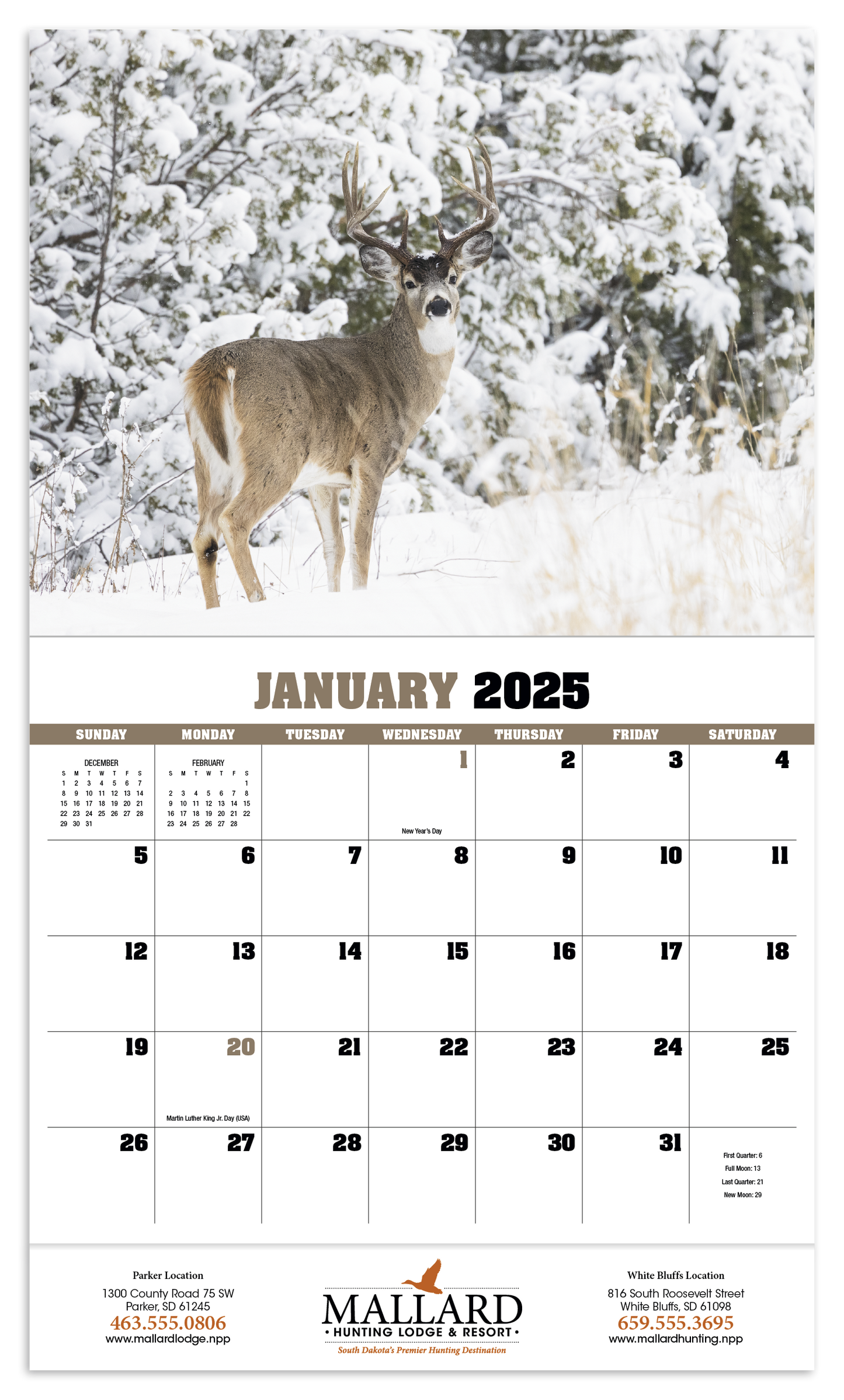 HotLine Products Trophy Whitetail Deer Appointment Calendar Stapled-896