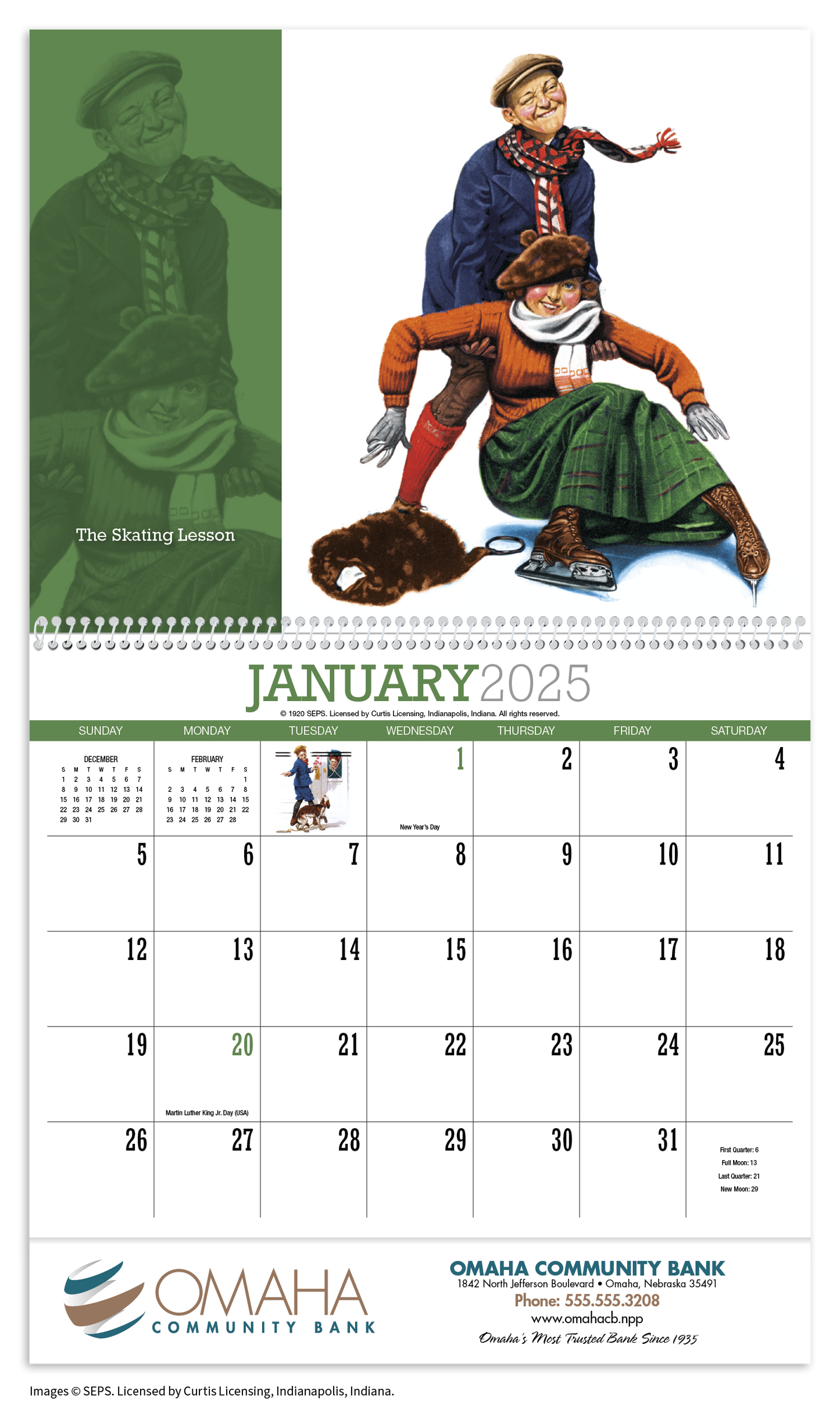 HotLine Products Norman Rockwell Appointment Calendar Spiral-402H
