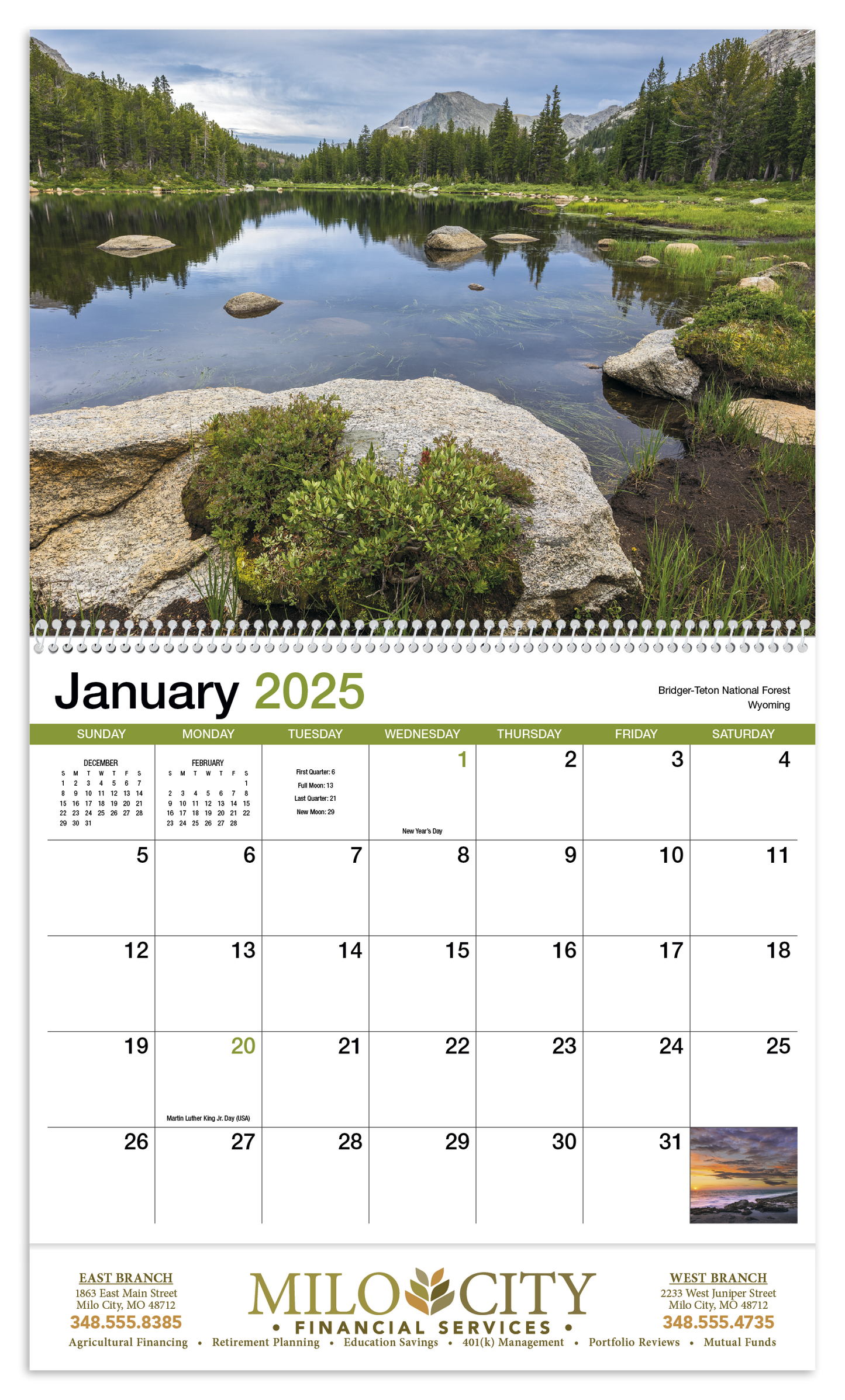 HotLine Products Scenic America Appointment Calendar Spiral-400