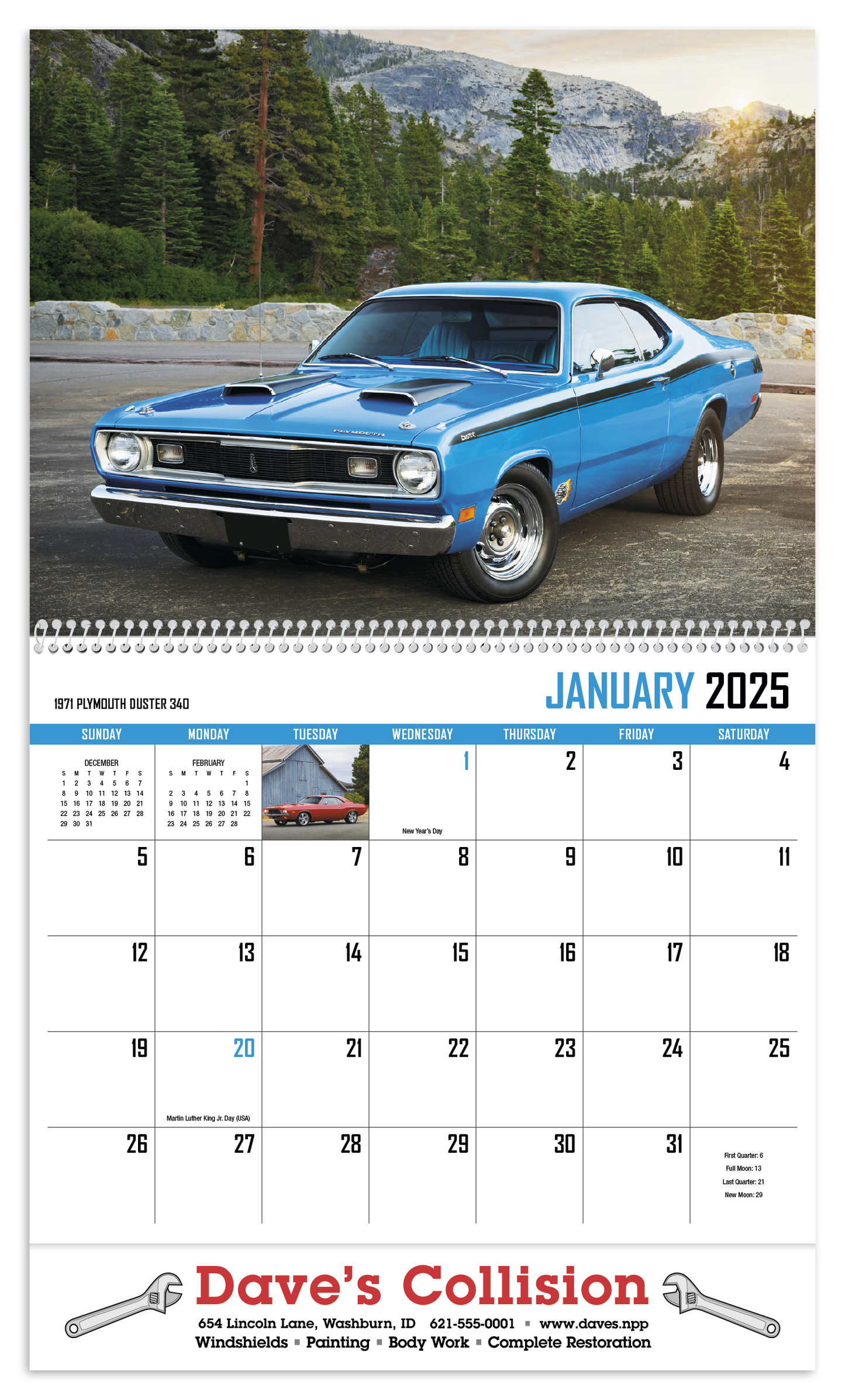 HotLine Products Street Thunder Appointment Calendar Spiral-401