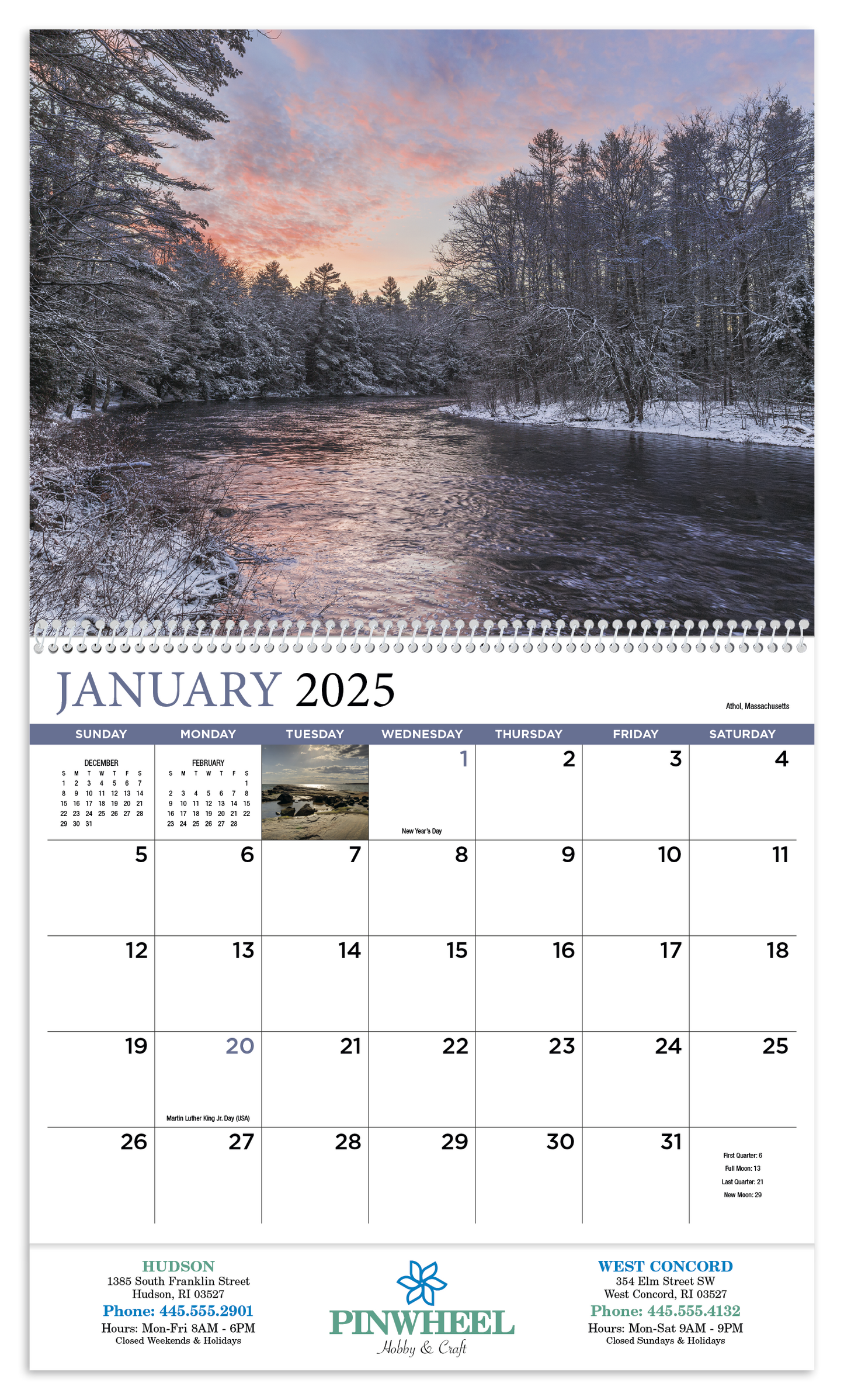 HotLine Products New England Appointment Calendar Spiral-412