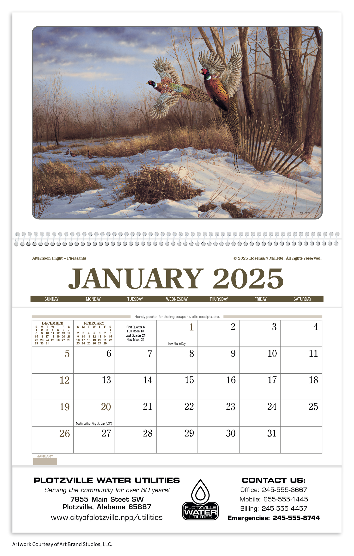 Triumph Calendars Wildlife Art Pocket Calendar-4153