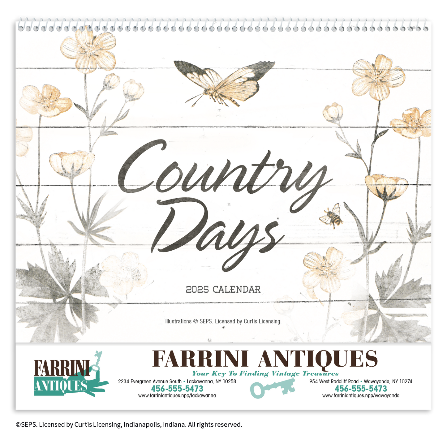 Good Value Country Days Spiral Calendar-7066