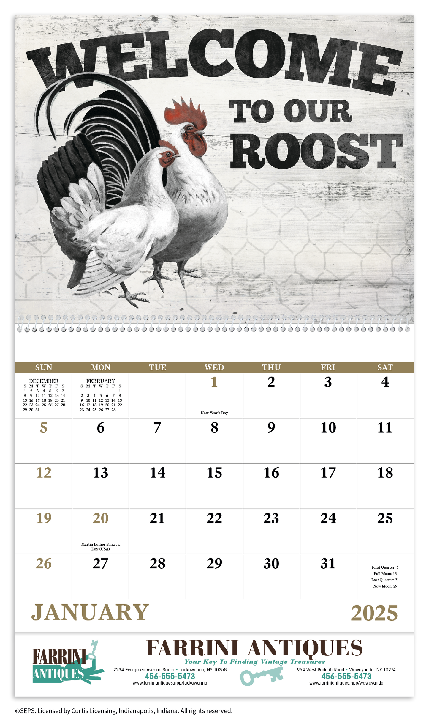 Good Value Country Days Spiral Calendar-7066