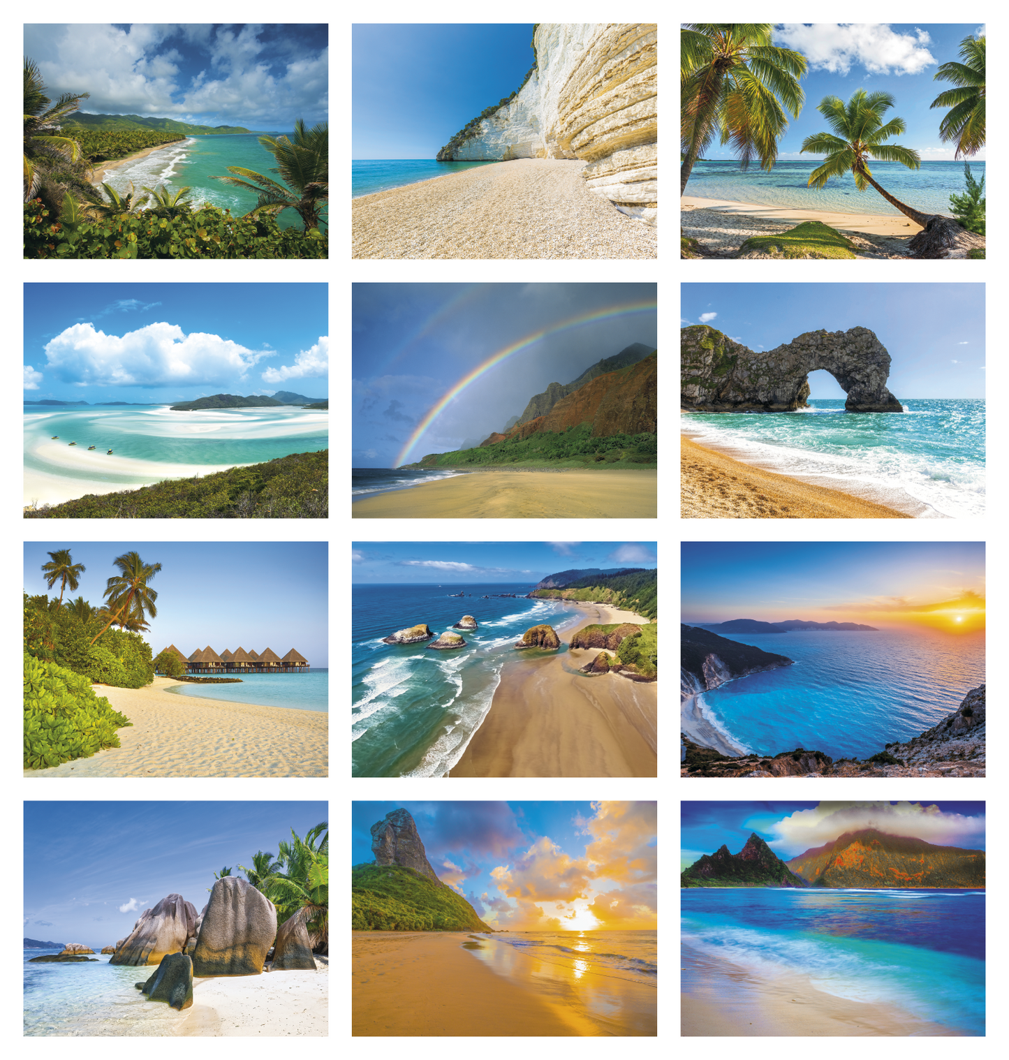 Good Value Beach Paradise Spiral Calendar-7068